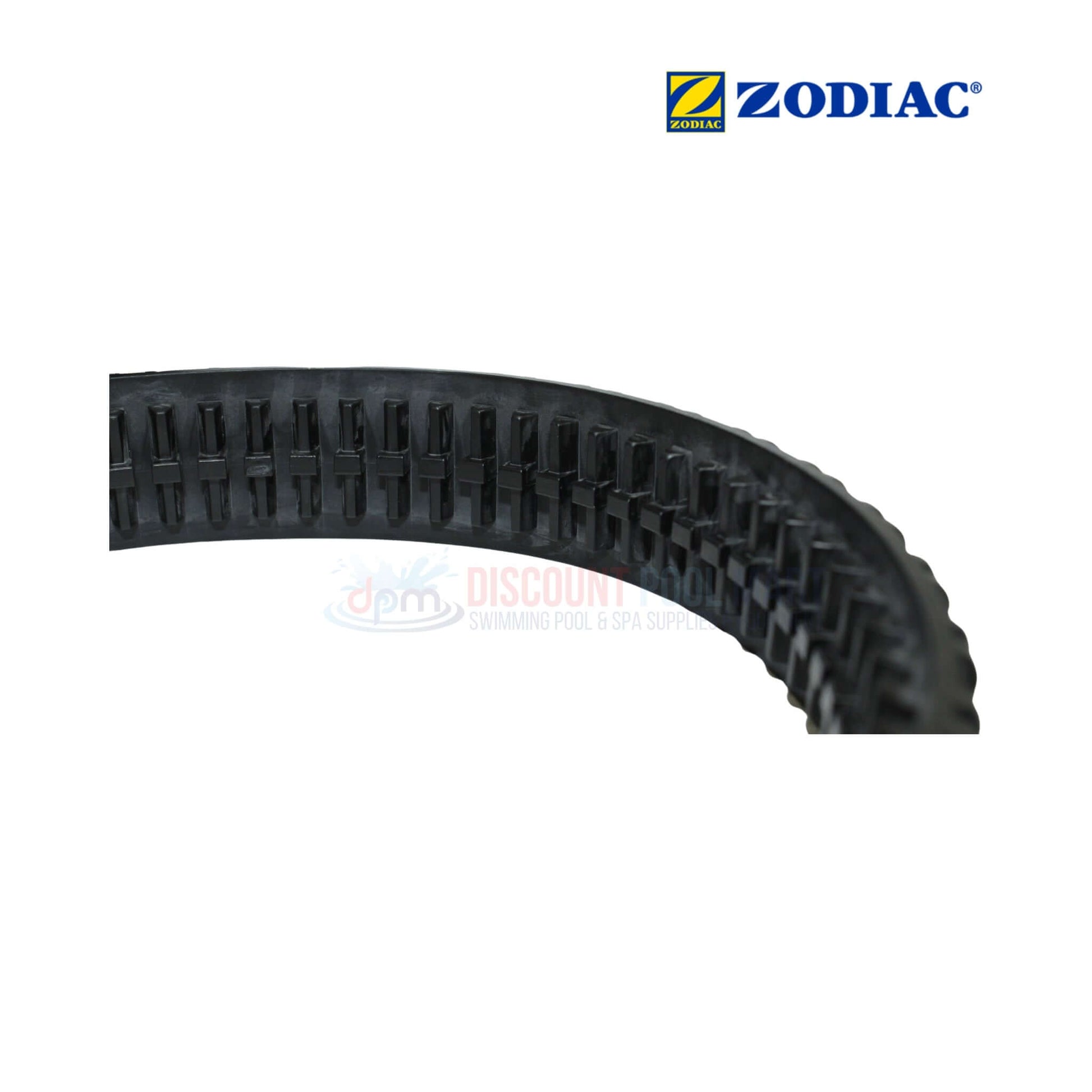 Polaris Rubber Track V2 for Atlas Cleaners R0916500 from Discount Pool Mart DPM, durable black rubber design.