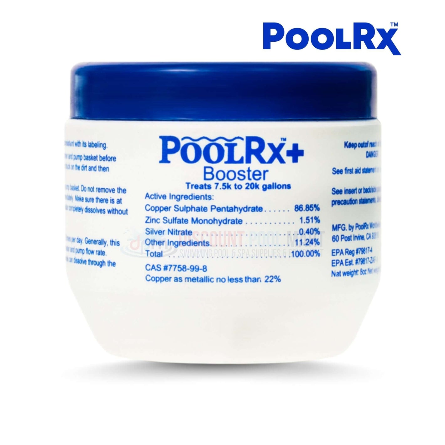 PoolRX+ Booster Blue Unit for pools 7.5K-20K gallons, available at Discount Pool Mart DPM.