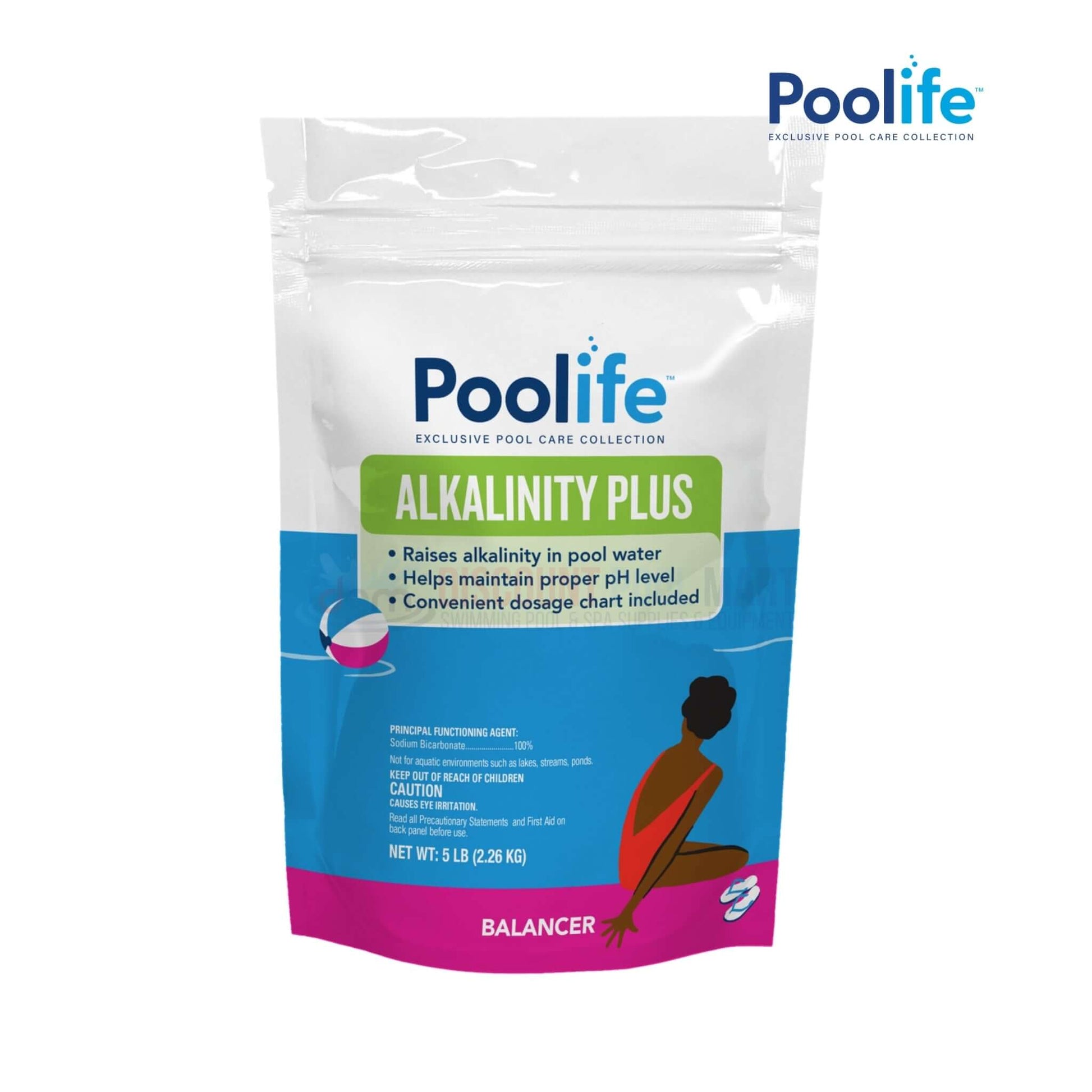 Poolife Alkalinity Plus 10 lbs - Balancer to raise pool alkalinity, ensure clear water. Available at Discount Pool Mart DPM.