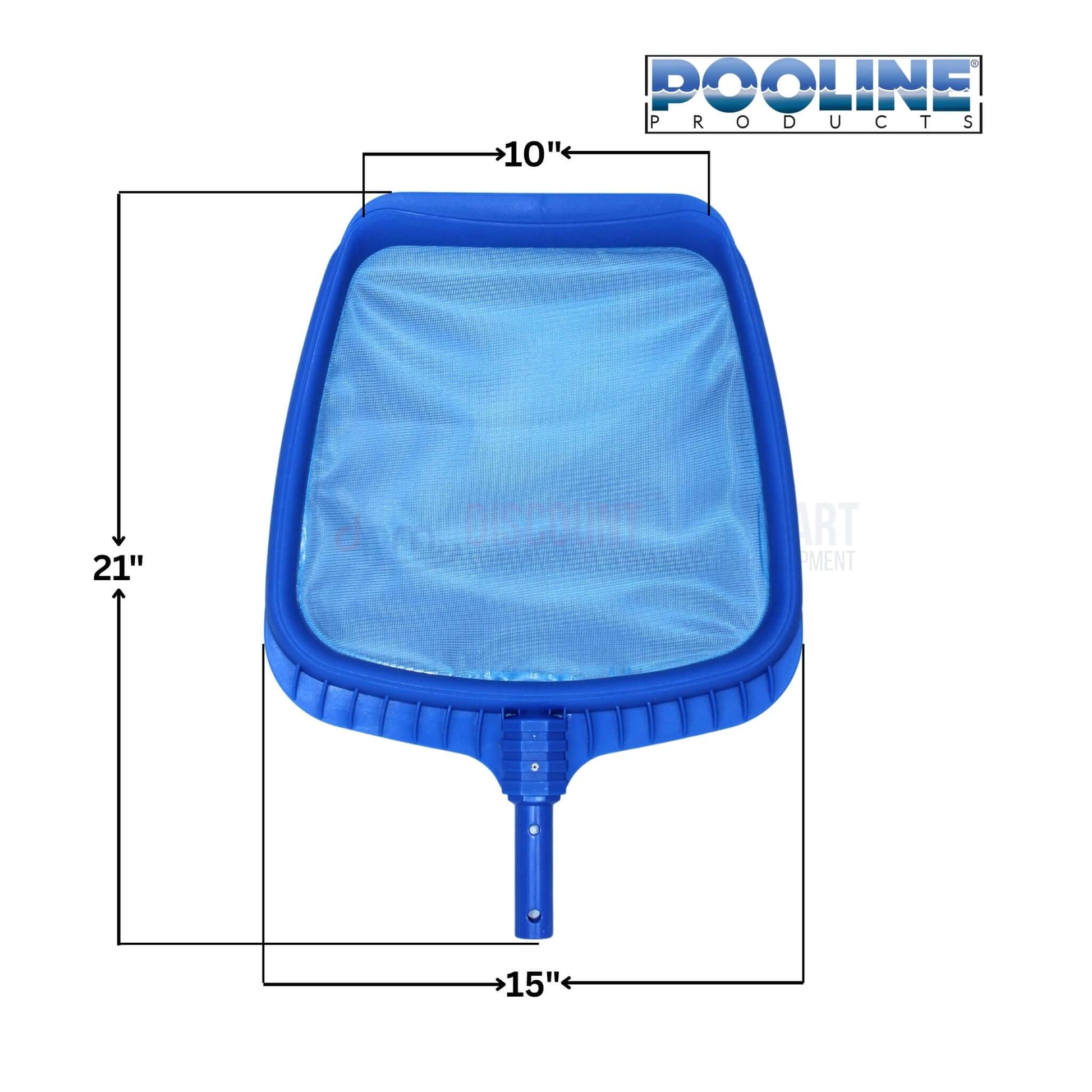 Pooline Deluxe Pro-Series Leaf Skimmer with dimensions 10" x 21" x 15", high-quality tool from Discount Pool Mart DPM, SKU 11031.