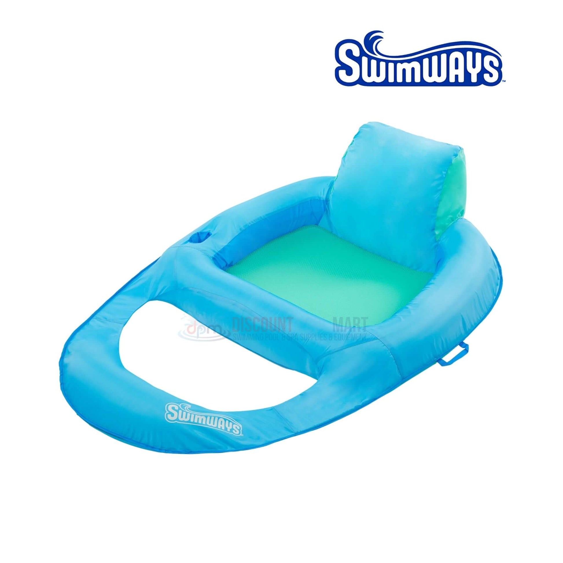 SwimWays Premium Spring Float Recliner 6069119, foldable pool lounger from Discount Pool Mart DPM.