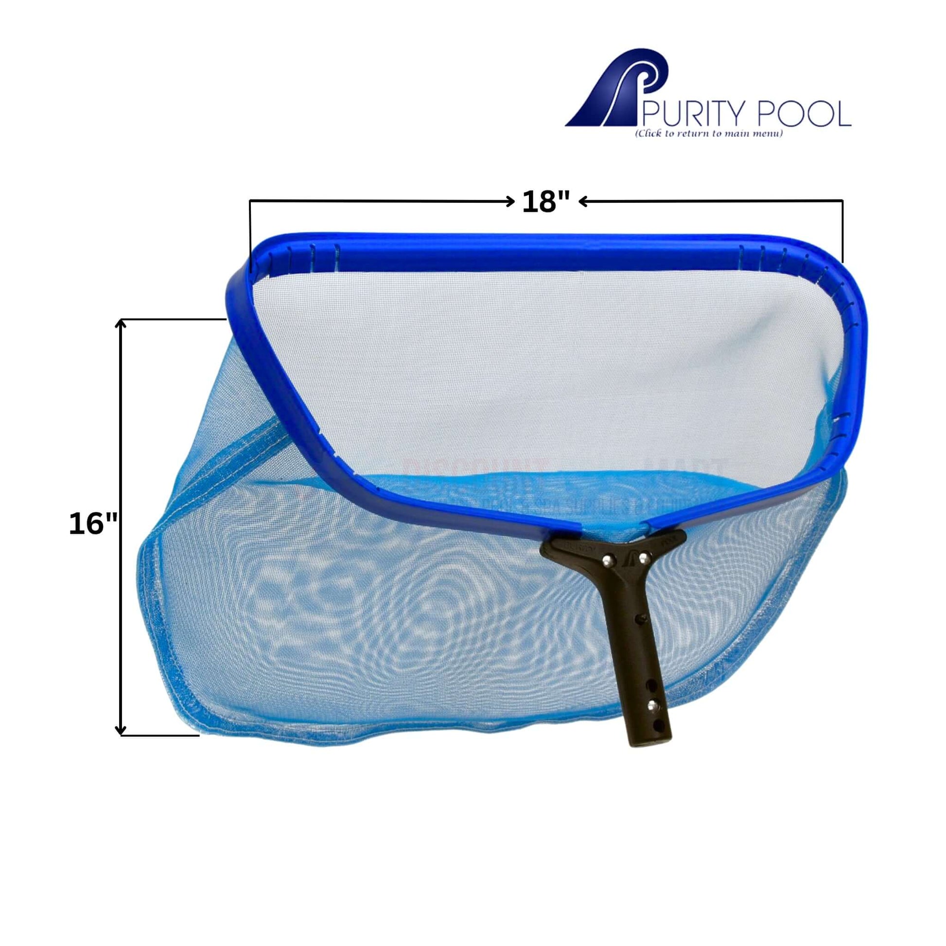 Purity Pool Ultra Lite Standard Leaf Rake 18" x 16" for pool cleaning. Available at Discount Pool Mart (DPM).
