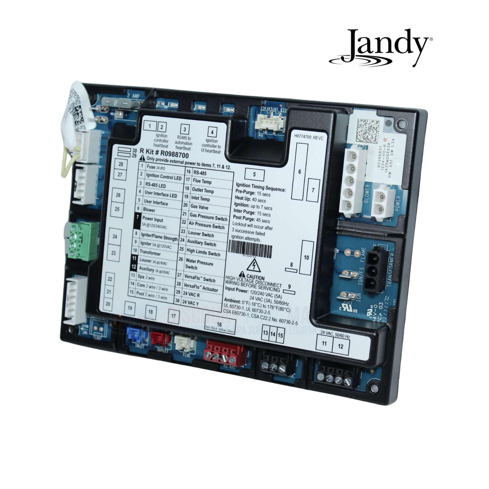 J＆Y SYSTEMページ R0988700 | Jandy Ignition Control For JXIQ Heaters