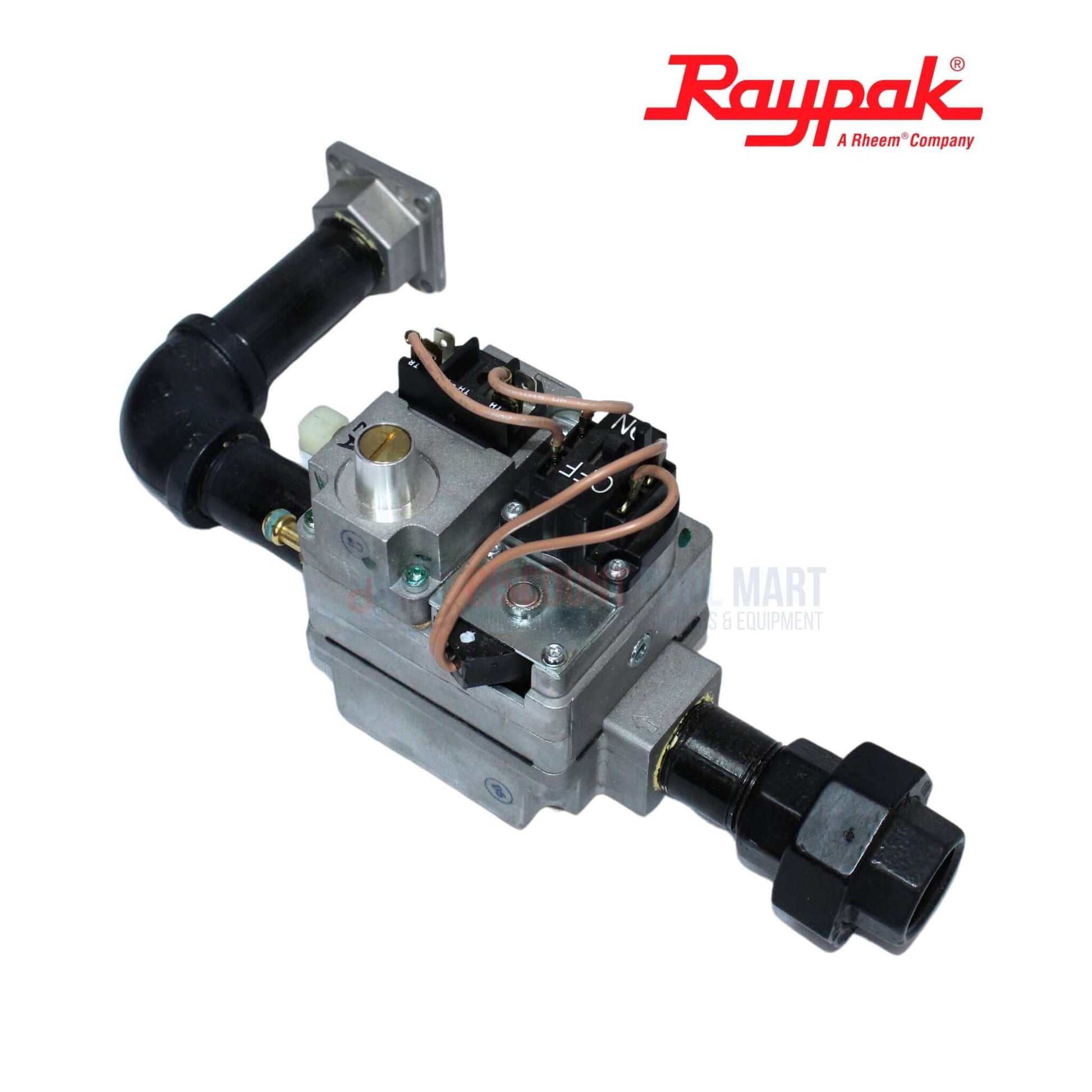 Raypak Gas Valve with Gas Line Half 018870F for AVIA heaters, available at Discount Pool Mart DPM.