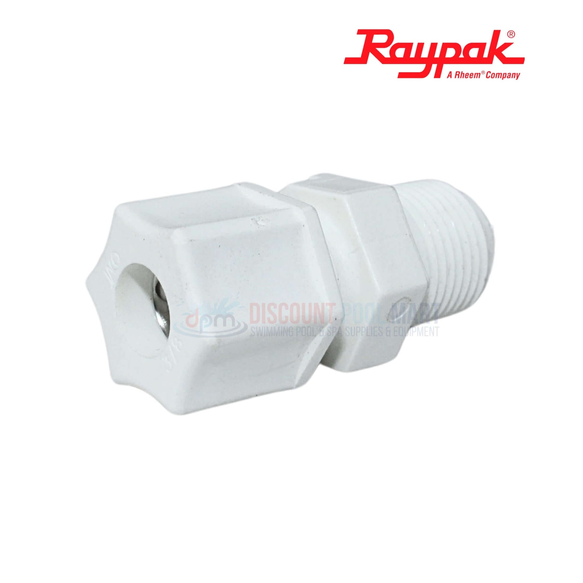 Raypak Inlet Outlet Header Assembly for Polymer Heaters 006827F, available at Discount Pool Mart DPM.