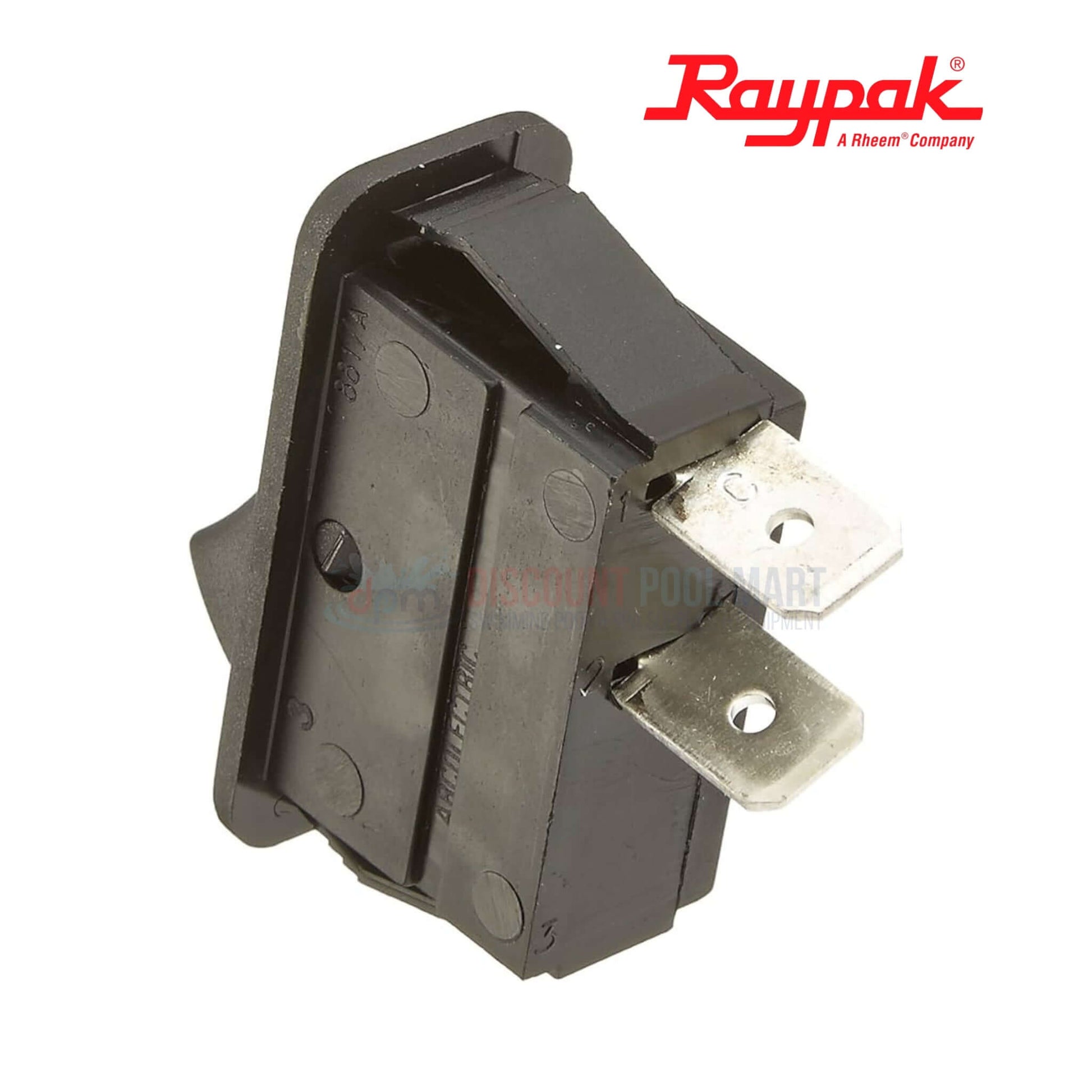 Raypak Rocker Switch 009493F for heaters, available at Discount Pool Mart DPM, durable and reliable.