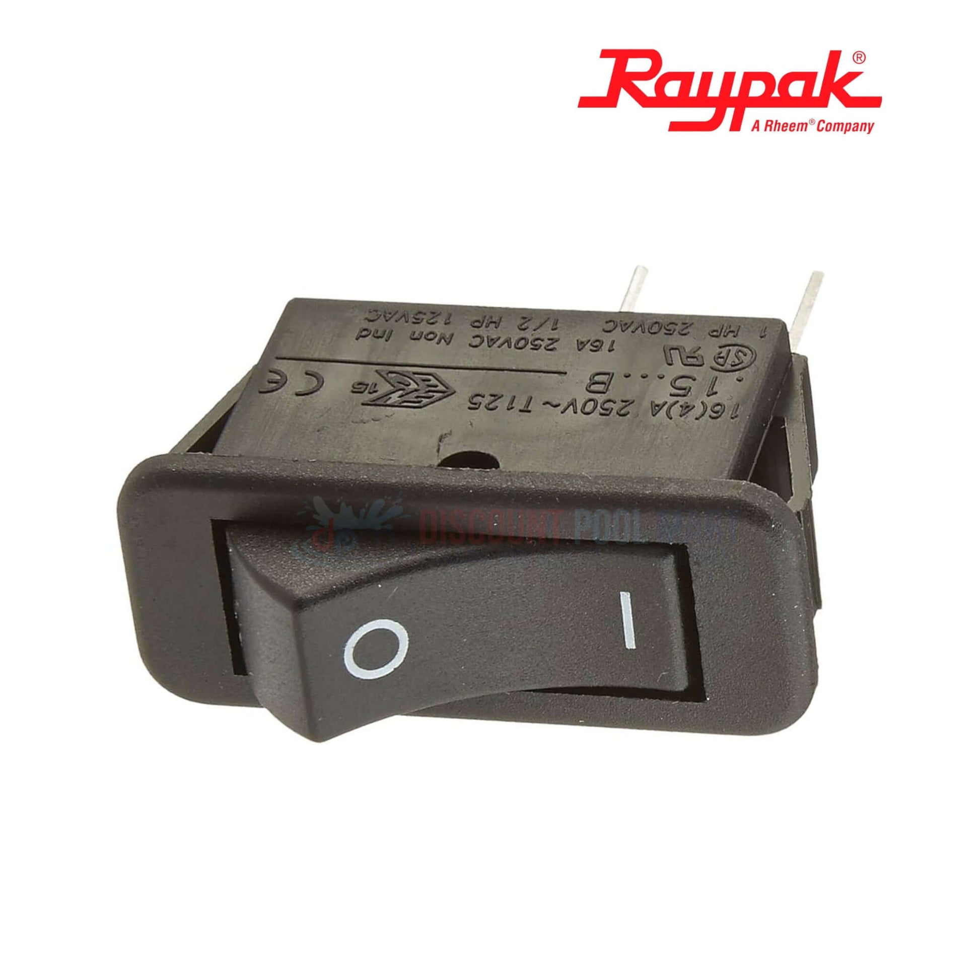 Raypak Rocker Switch 009493F from Discount Pool Mart DPM for reliable heater operation and control.