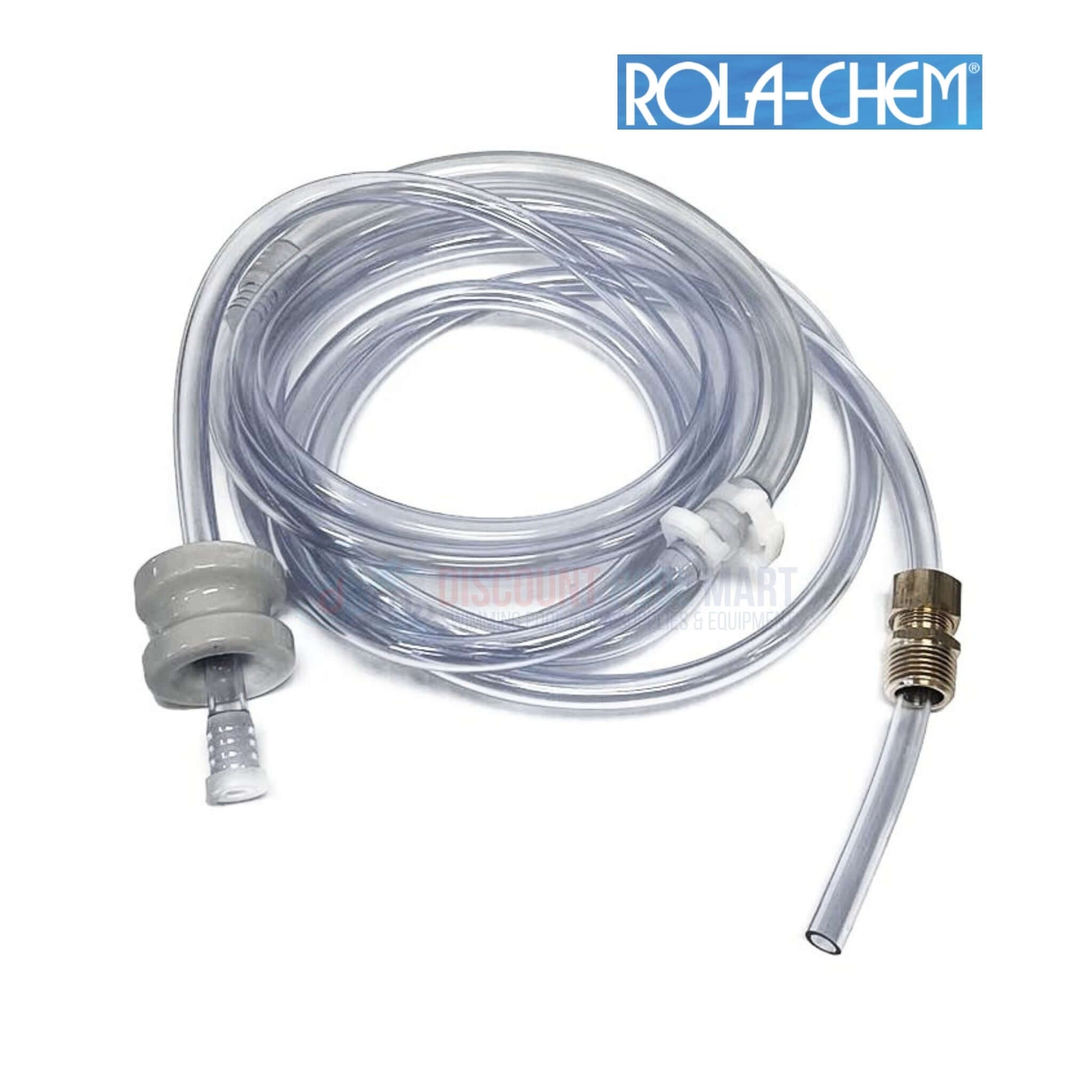 Rola-Chem Complete Hose Assembly for peristaltic pumps at Discount Pool Mart DPM, featuring durable Tygon/vinyl material.
