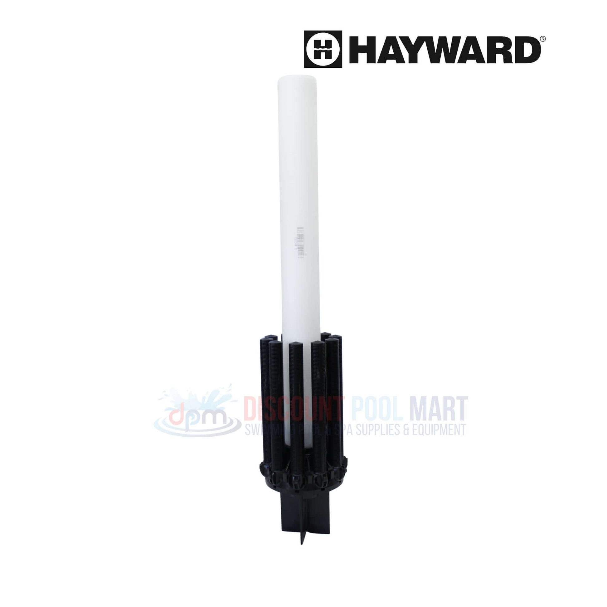SX310DA2S | Hayward Lateral Assembly With Center Pipe For Pro Series S310T Filters | 31" shown with black swiveled laterals and center pipe, ideal for effective pool filtration. Discount Pool Mart.
