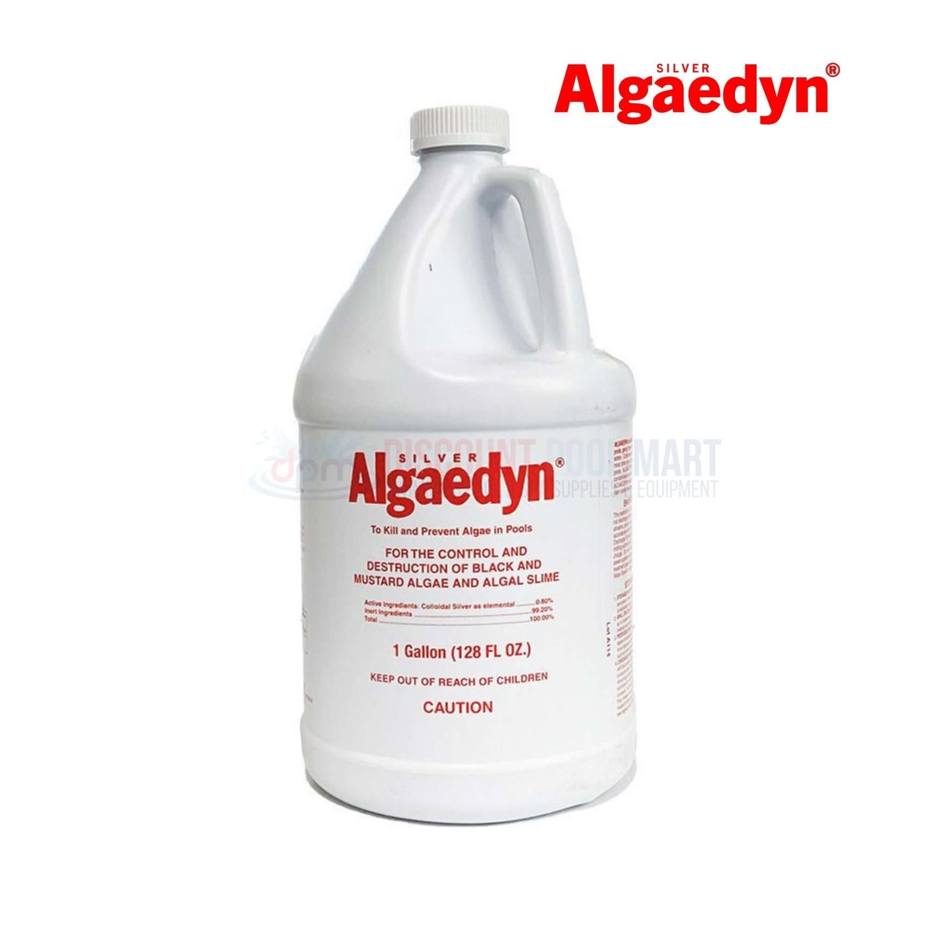 Silver Algaedyn Algae Remover, 1 Gal, eliminates black, green, mustard algae. Available at Discount Pool Mart (DPM).