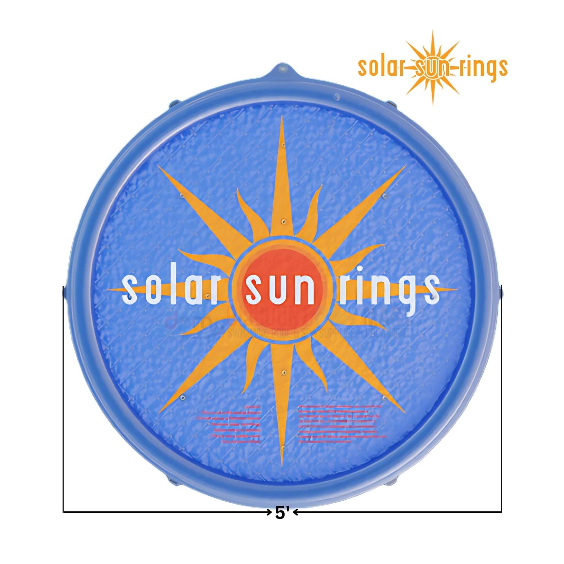 Solar Sun Rings Pool Cover SSRA-SB-02 with Sunburst Design - Floating solar heating device from Discount Pool Mart DPM.