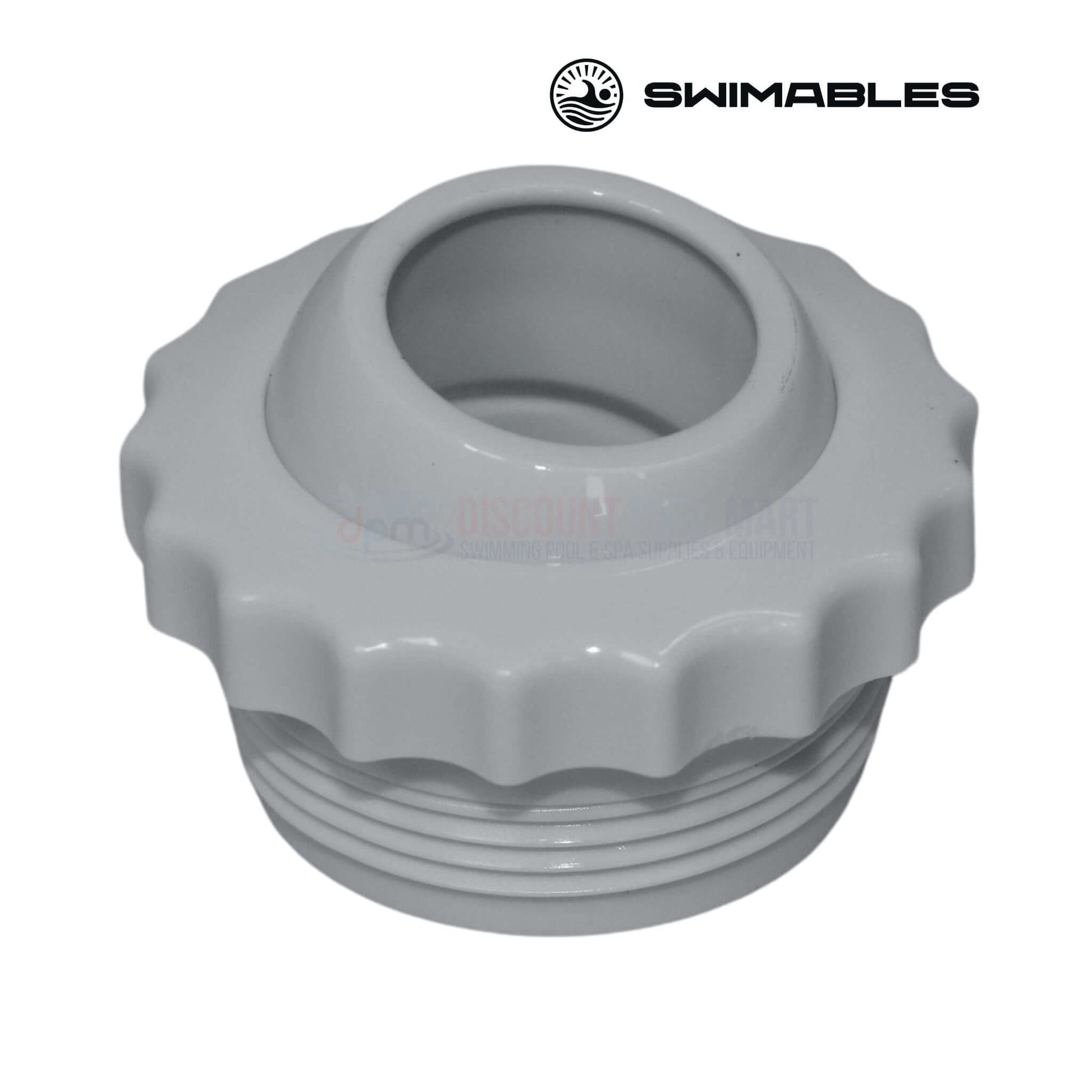 Swimables 1-inch Threaded Directional Eyeball Fitting Grey SW-30-841 from Discount Pool Mart. Durable and adjustable.