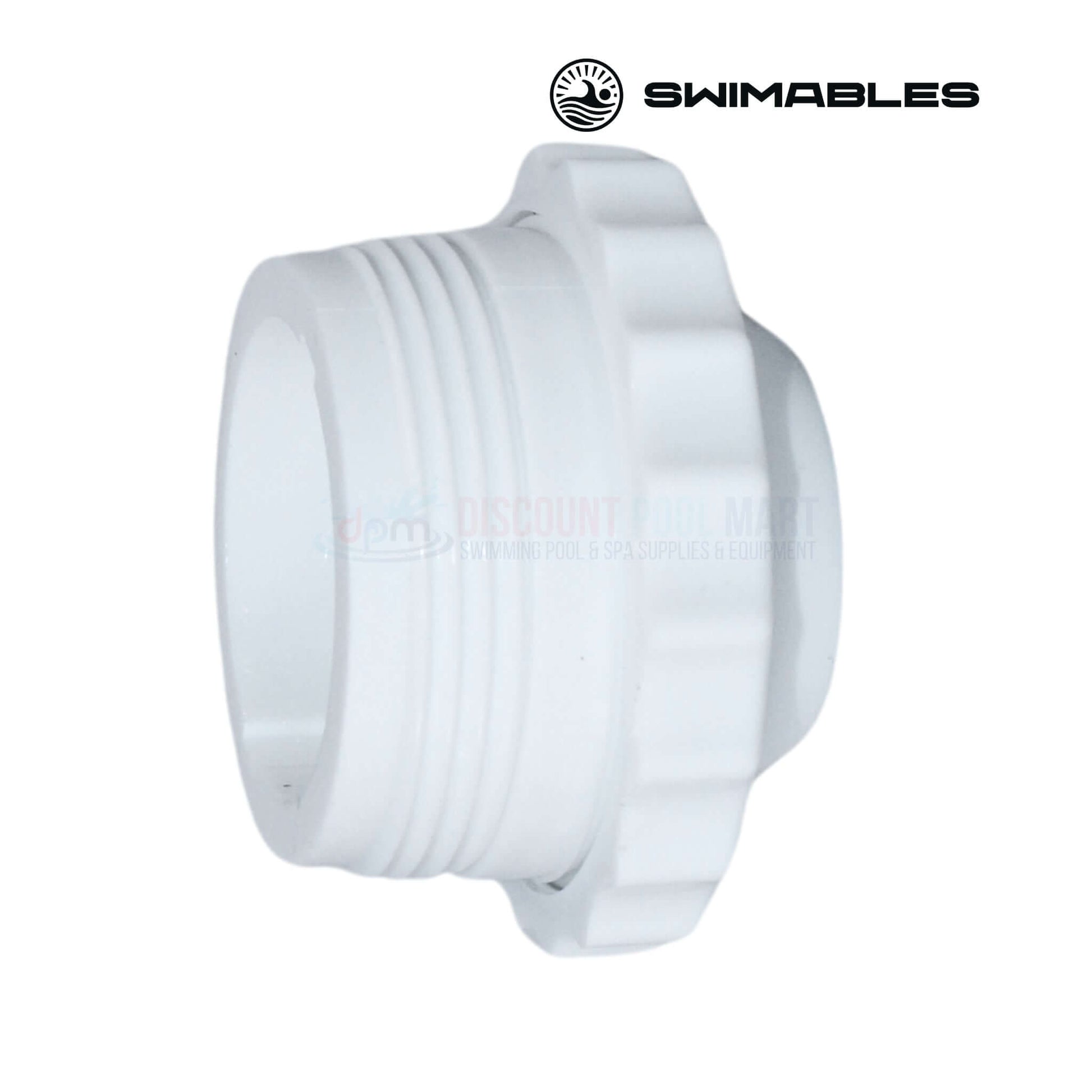 Swimables Threaded Directional Eyeball Fitting by Discount Pool Mart, durable white fitting, 0.75" x 1.5" size for pool water control.