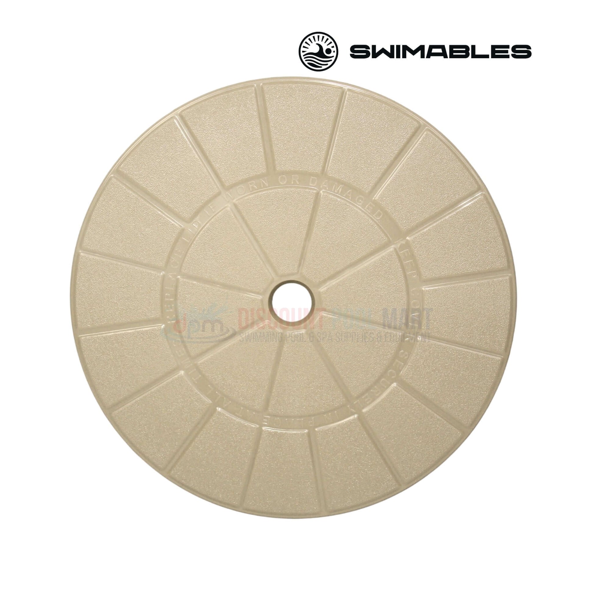 Swimables tan skimmer lid 9.125" for American Products skimmers, available at Discount Pool Mart DPM.