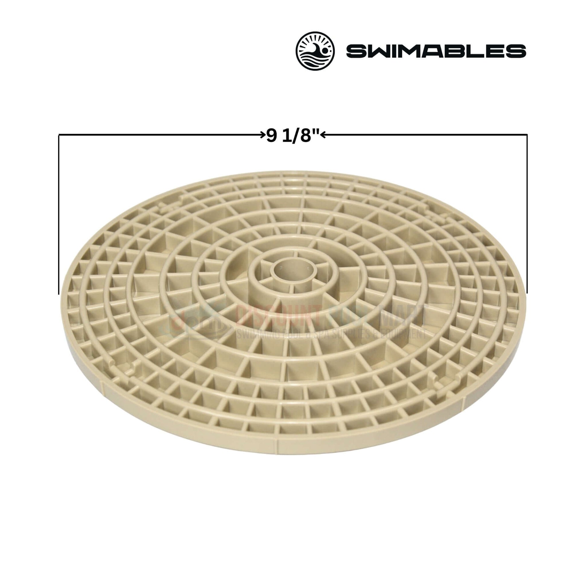 Swimables 9.125-inch tan skimmer lid for American Products skimmers, available at Discount Pool Mart DPM.