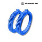 Swimables Hayward Style Replacement Front Tires with Super Humps for Hayward Poolvergnuegen Aquanaut The PoolCleaner | 2-Pack | Blue | 896584000-143 | SW-61-143