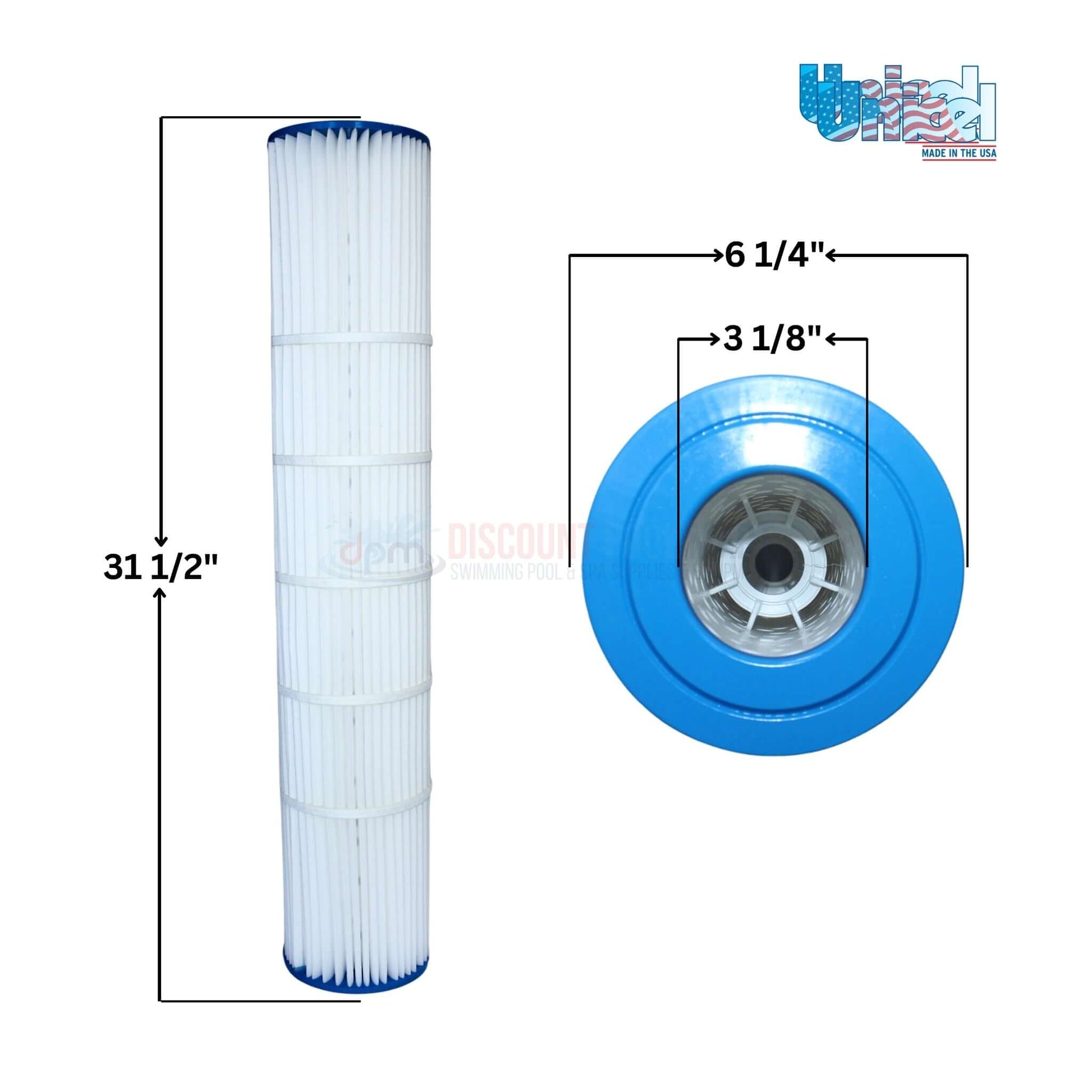 Unicel Cartridge Replacement for Pentair Quad DE 100 Filters, 1 Pack, 178656, C-6900, Discount Pool Mart DPM