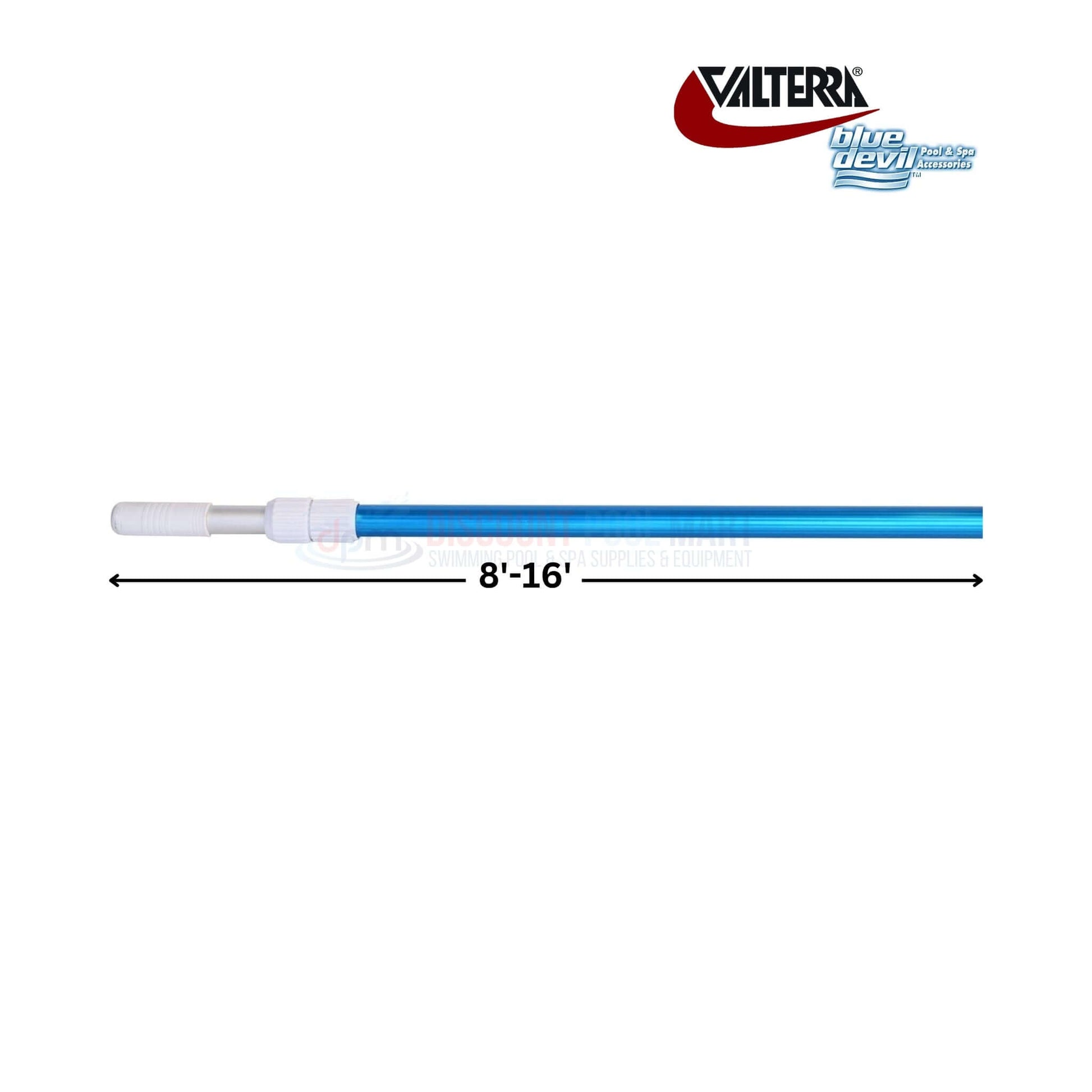 Valterra Blue Devil Fiberglass Pole 8' - 16' adjustable length for pool maintenance | Discount Pool Mart DPM