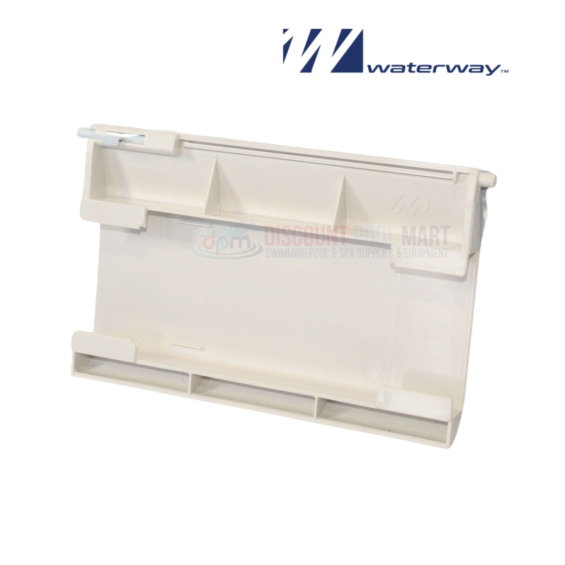 Waterway In-Ground Renegade Skimmer 540-6610 from Discount Pool Mart DPM, durable white two-port design for efficient debris removal.