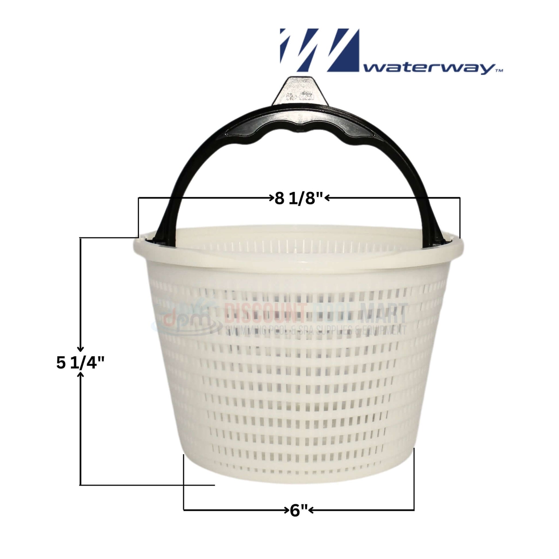 Waterway 542-3240 replacement skimmer basket with handle, 8.125 inches, from Discount Pool Mart DPM.