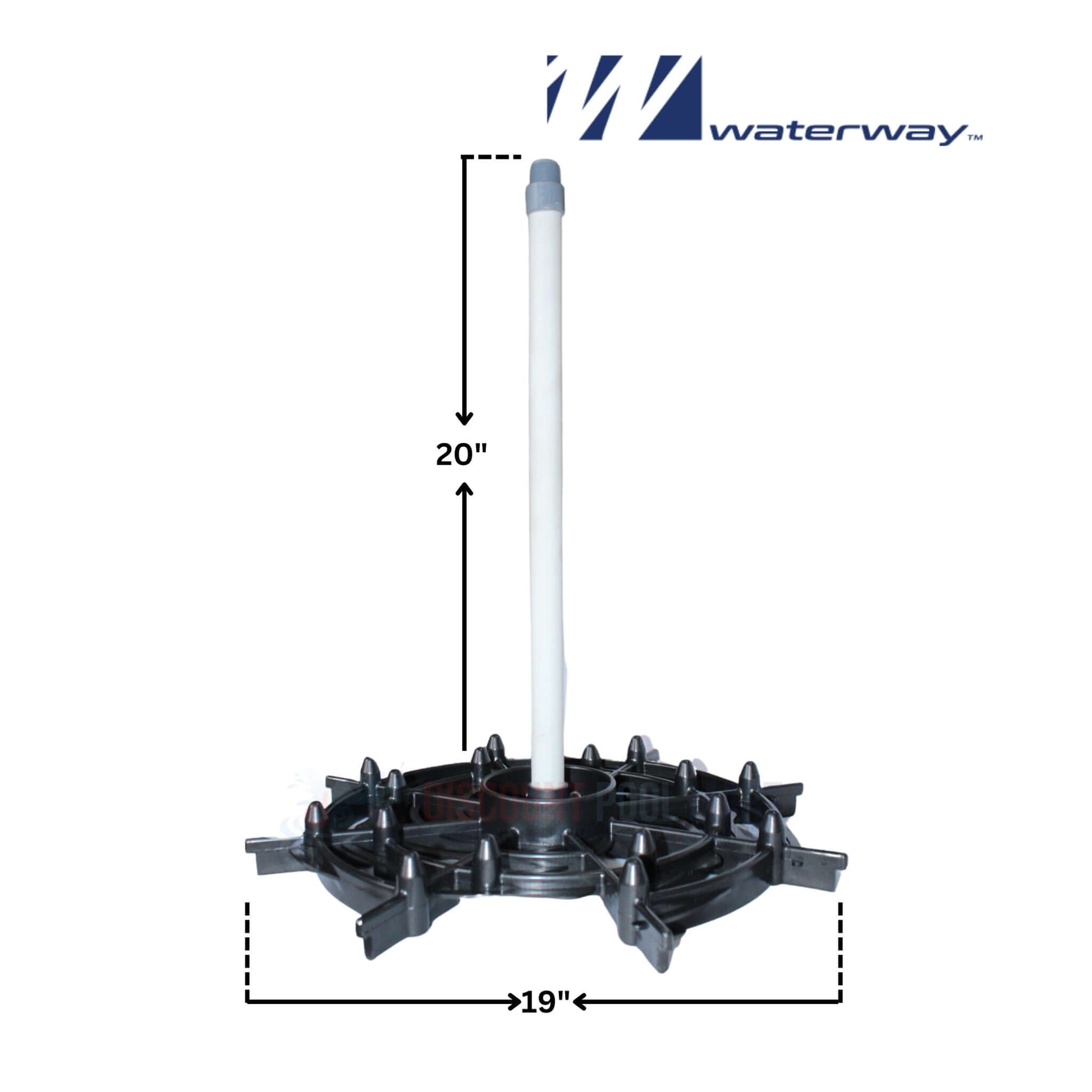 Waterway DE Grid Support Assembly 20" PVC Shaft for Crystal DE Filter. Buy at Discount Pool Mart DPM.