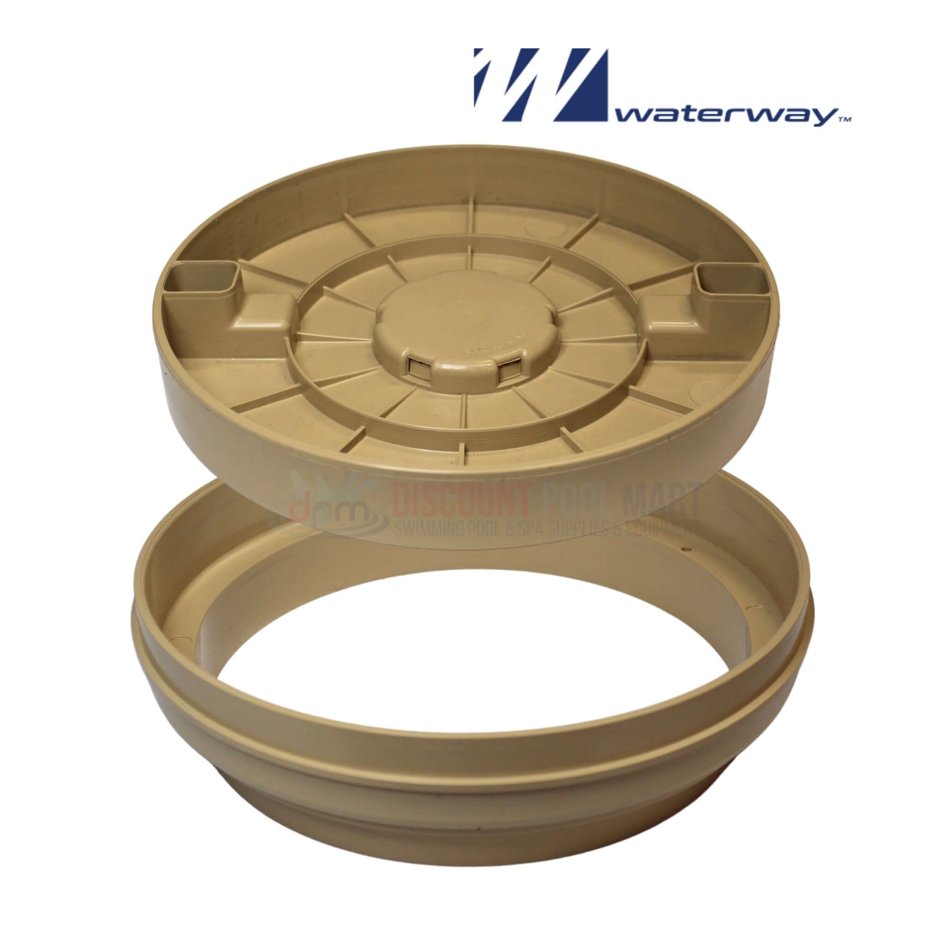 Waterway Reversible Skimmer Lid Assembly Beige Tan 540-7809WW from Discount Pool Mart DPM, durable and versatile.