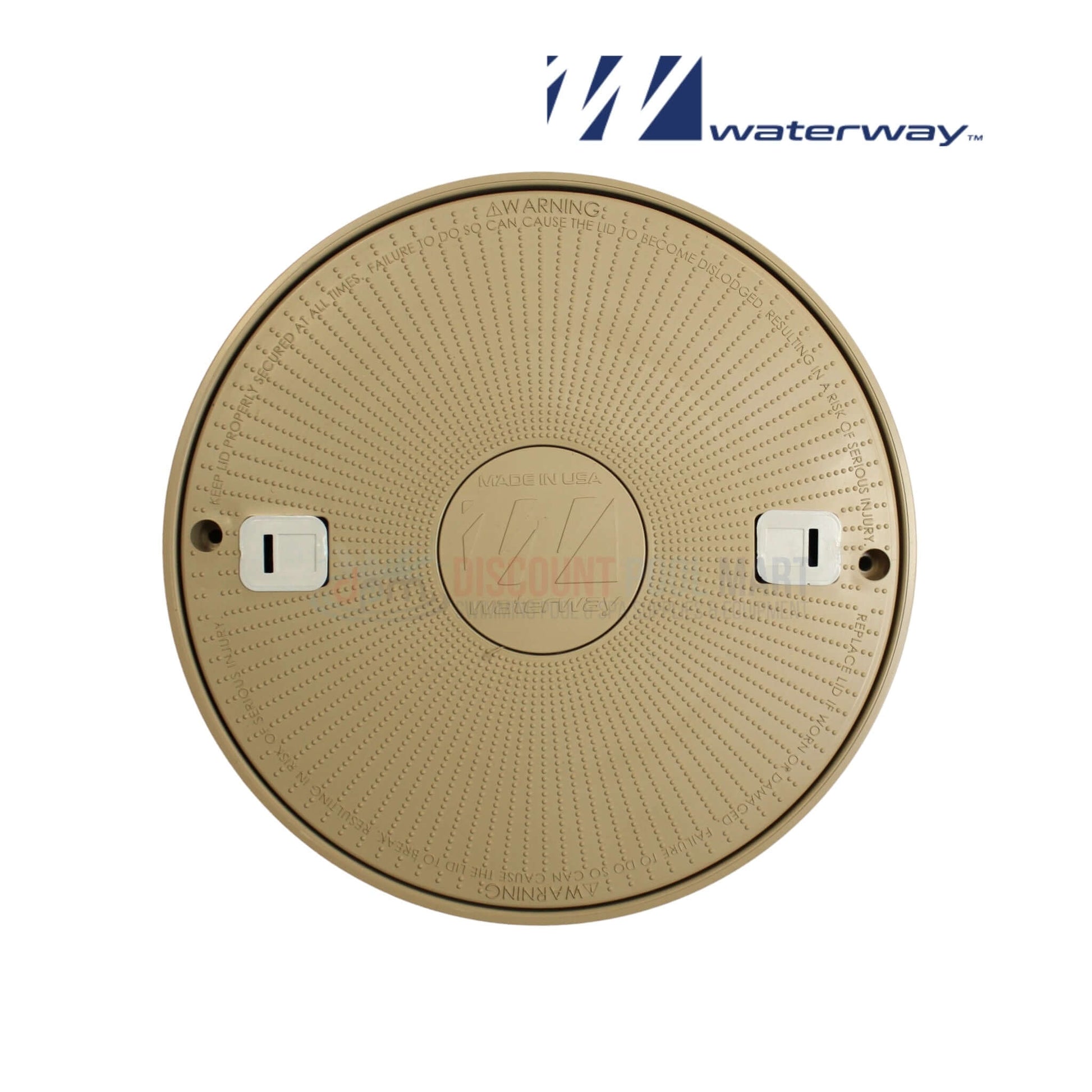 Waterway Reversible Skimmer Lid Assembly Beige Tan 540-7809WW from Discount Pool Mart DPM for pool deck compatibility.