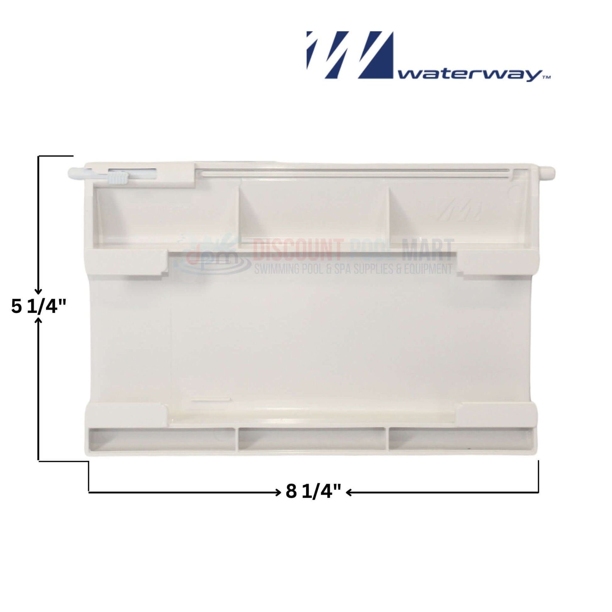 Waterway Skimmer Weir Door 550-9950 dimensions 5 1/4" x 8 1/4" at Discount Pool Mart DPM for pool maintenance.