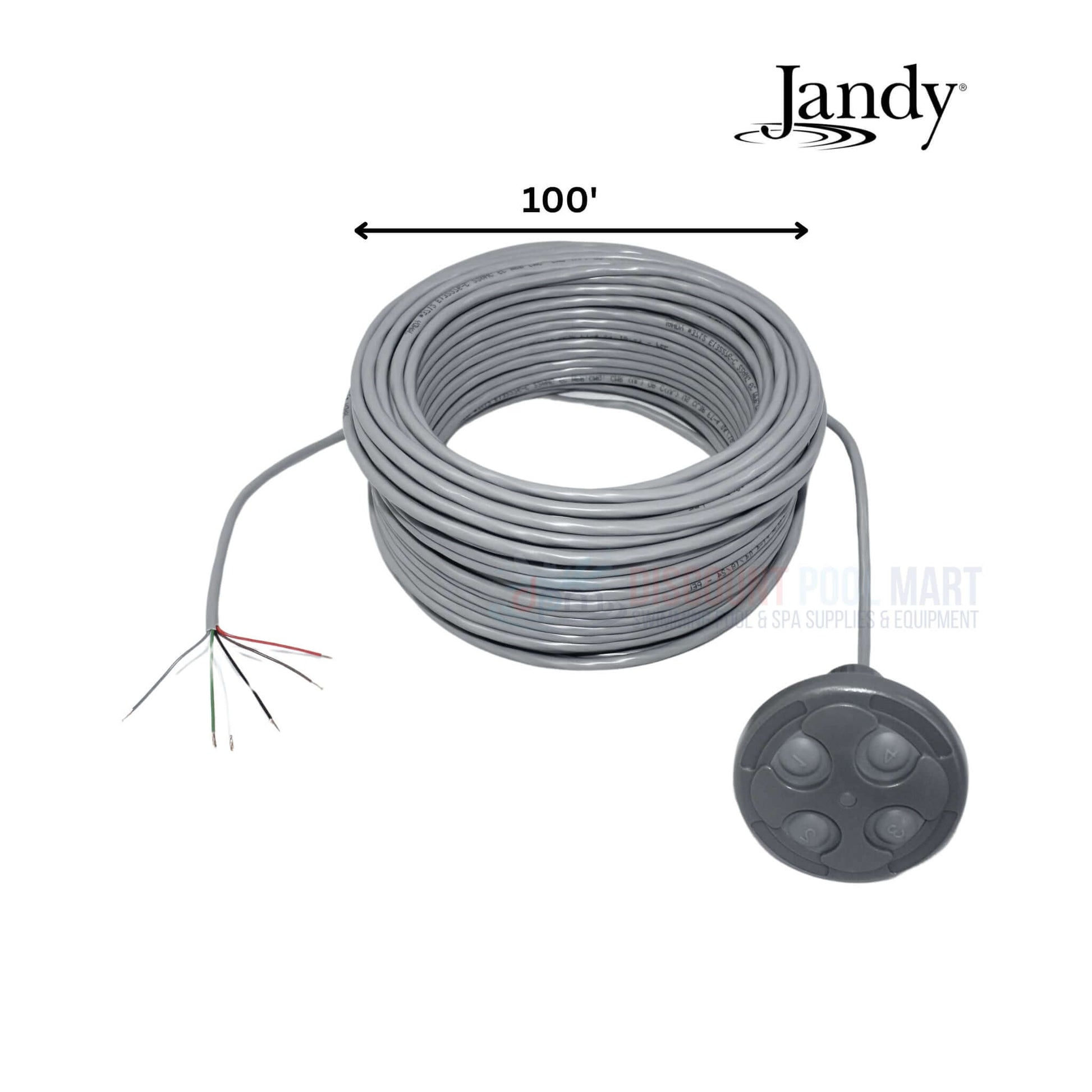 Jandy Spa Side Remote 4 Function with 100' cable for AquaLink Systems at Discount Pool Mart DPM, weather-resistant design.