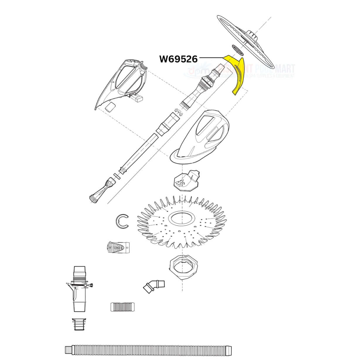 Zodiac G3/G3 Pro Bumper Fin W69526 parts diagram for discount pool cleaners by Discount Pool Mart DPM.