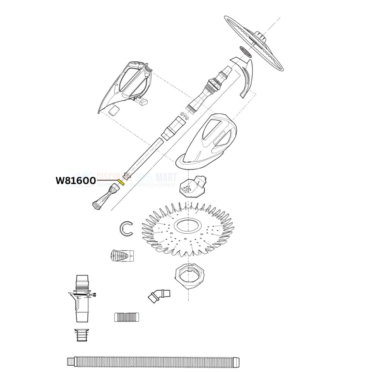 Zodiac Baracuda W81600 diaphragm retaining ring parts diagram for G3 and G3 Pro by Discount Pool Mart DPM.