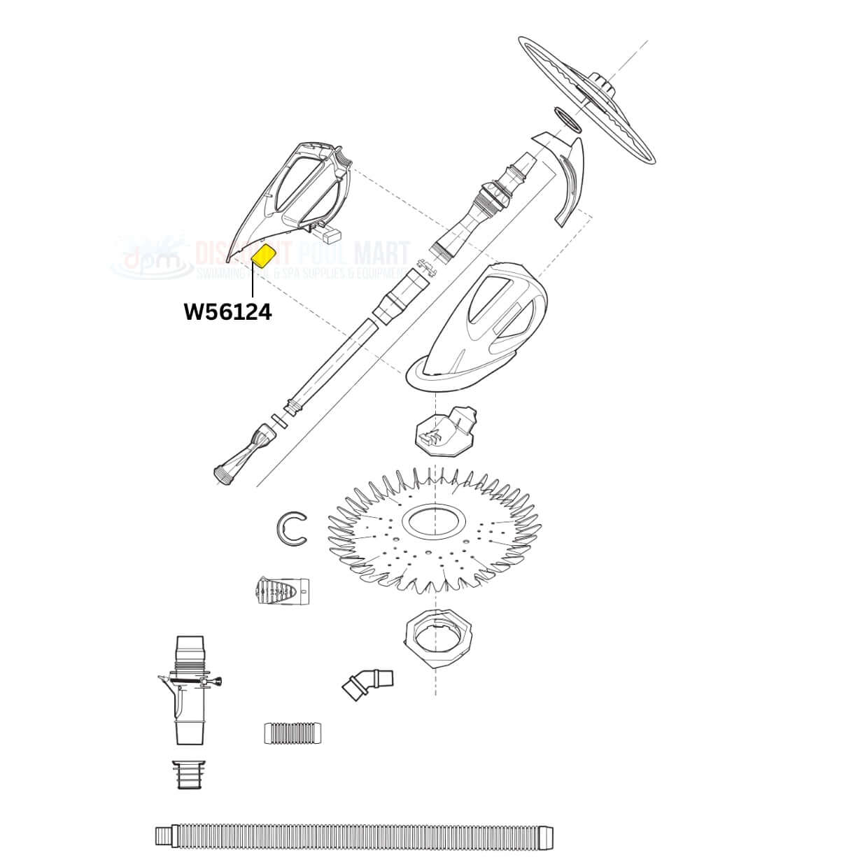 Zodiac Baracuda Float W56124 parts diagram for G3 and G3 Pro cleaners from Discount Pool Mart DPM.