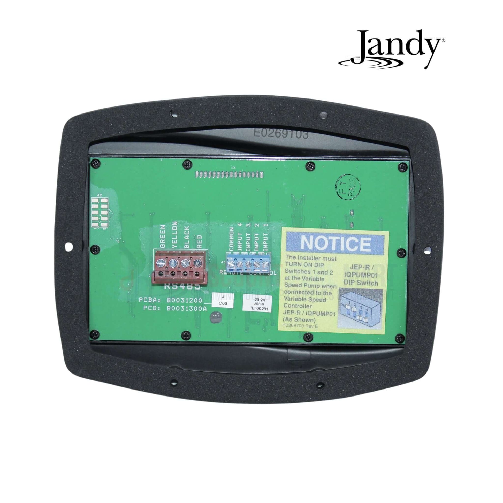 Jandy ePump Remote Controller JEP-R back view with wiring instructions from Discount Pool Mart DPM for variable-speed pump control.