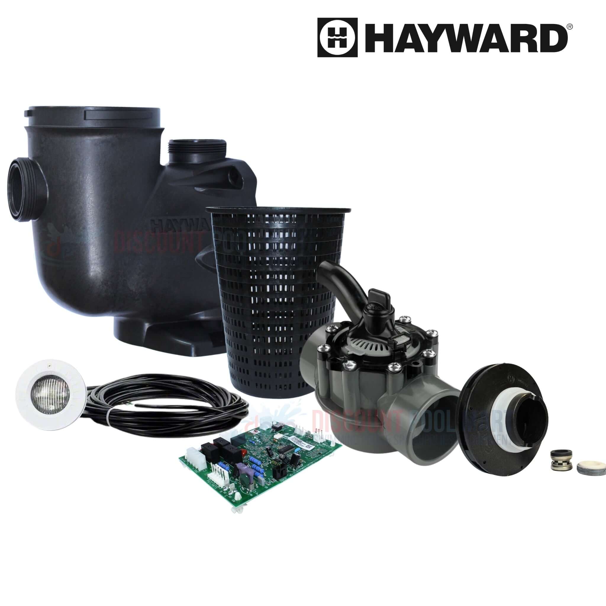 Hayward equipment and products collection from Discount Pool Mart DPM, including pump, filter, and accessories.