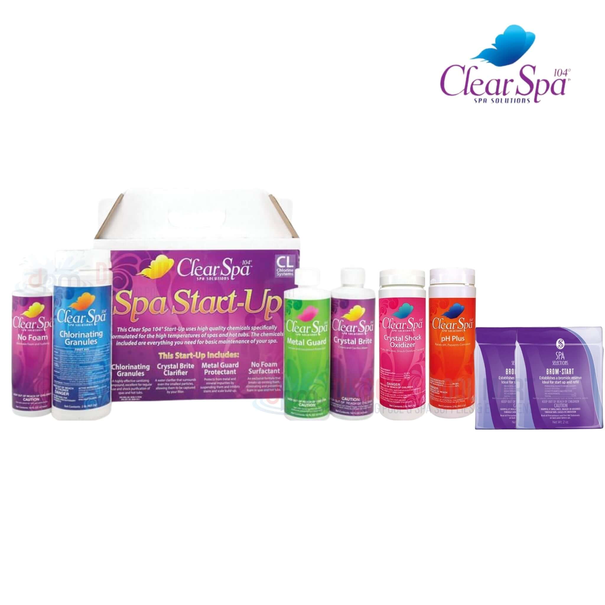 Oreq ClearSpa Chemicals Spa Start-Up kit from Discount Pool Mart DPM for enhanced spa care and maintenance.