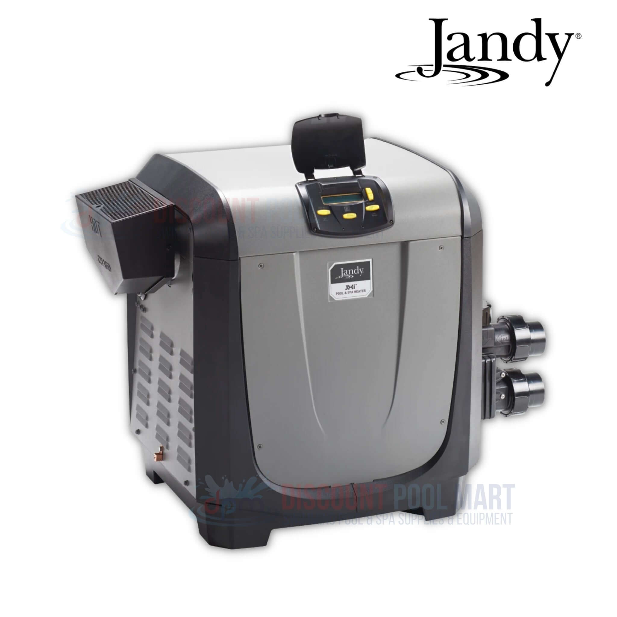 Jandy heater at Discount Pool Mart (DPM) showcasing premium pool heating equipment for optimal performance.