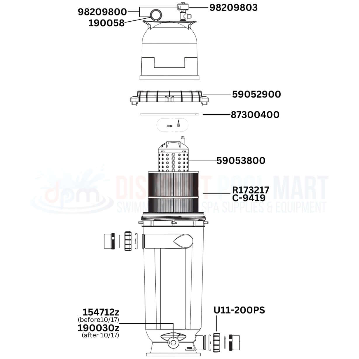 Pentair Clean & Clear RP 200 160353 Filter Replacement Parts