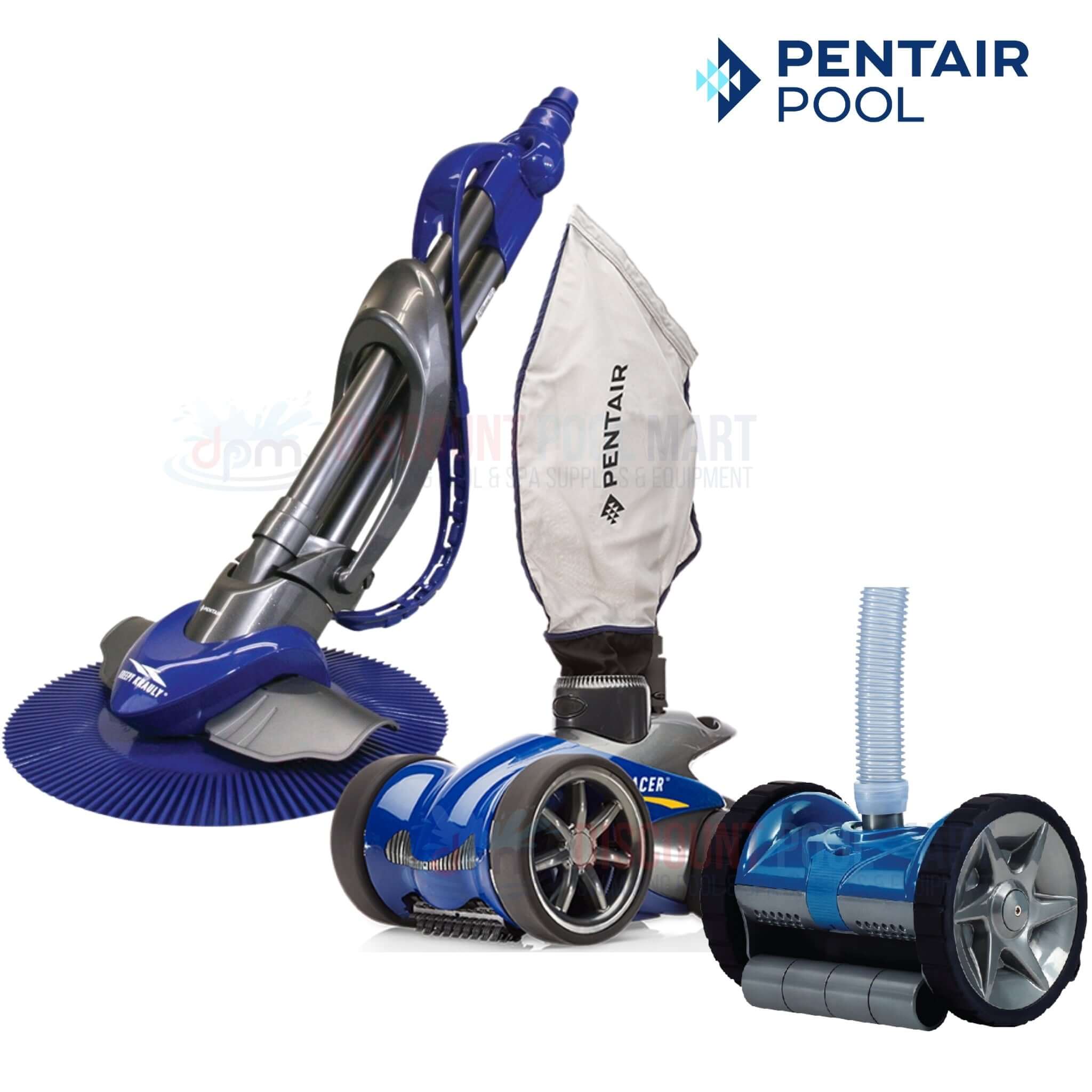 Pentair pool cleaners collection featuring various models at Discount Pool Mart DPM for efficient swimming pool maintenance.