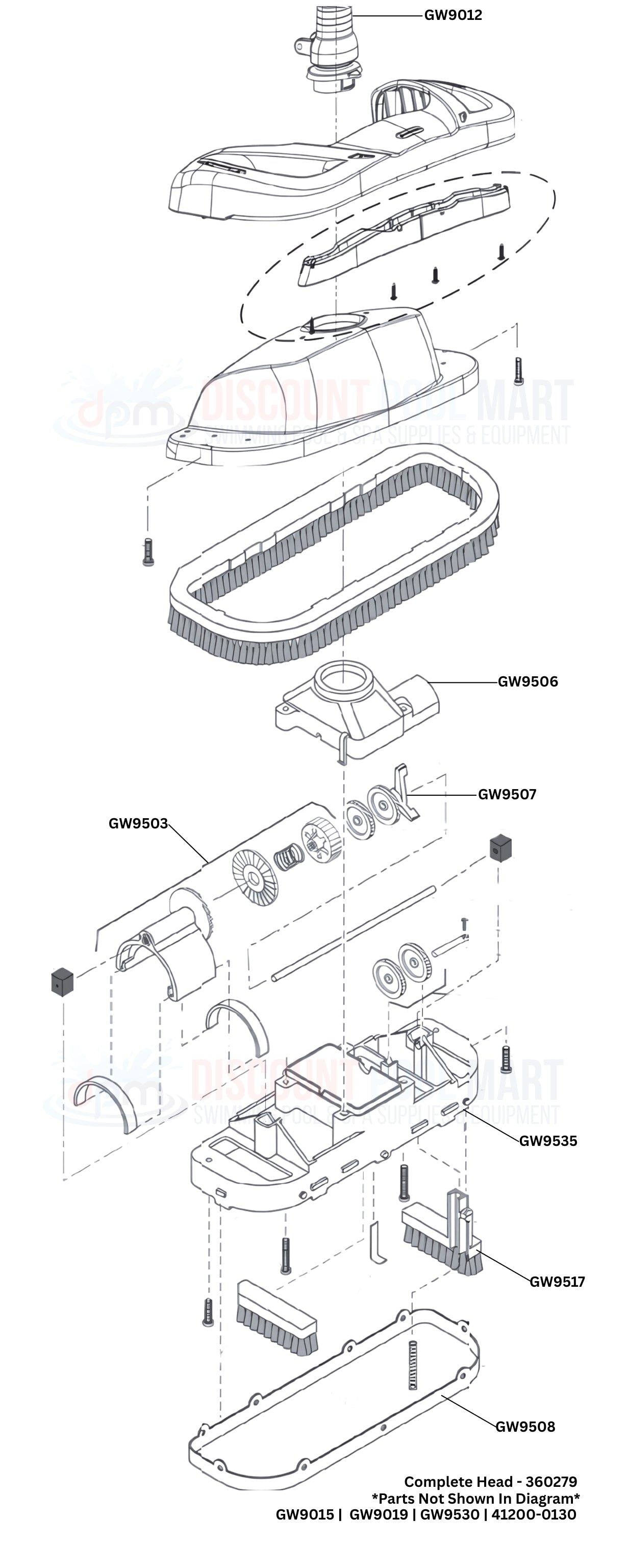 Pentair Dorado Suction Cleaner Replacement Parts Diagram