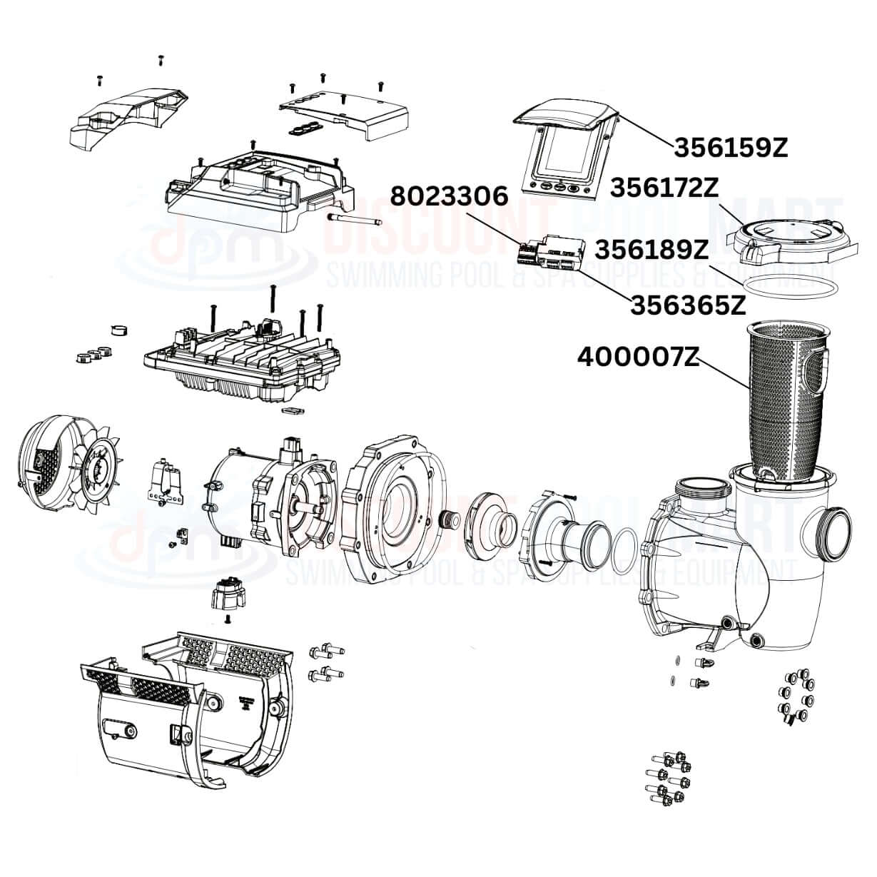 Pentair IntelliFlo3 VSF Pump replacement parts diagram, including model numbers for effective maintenance at Discount Pool Mart DPM.