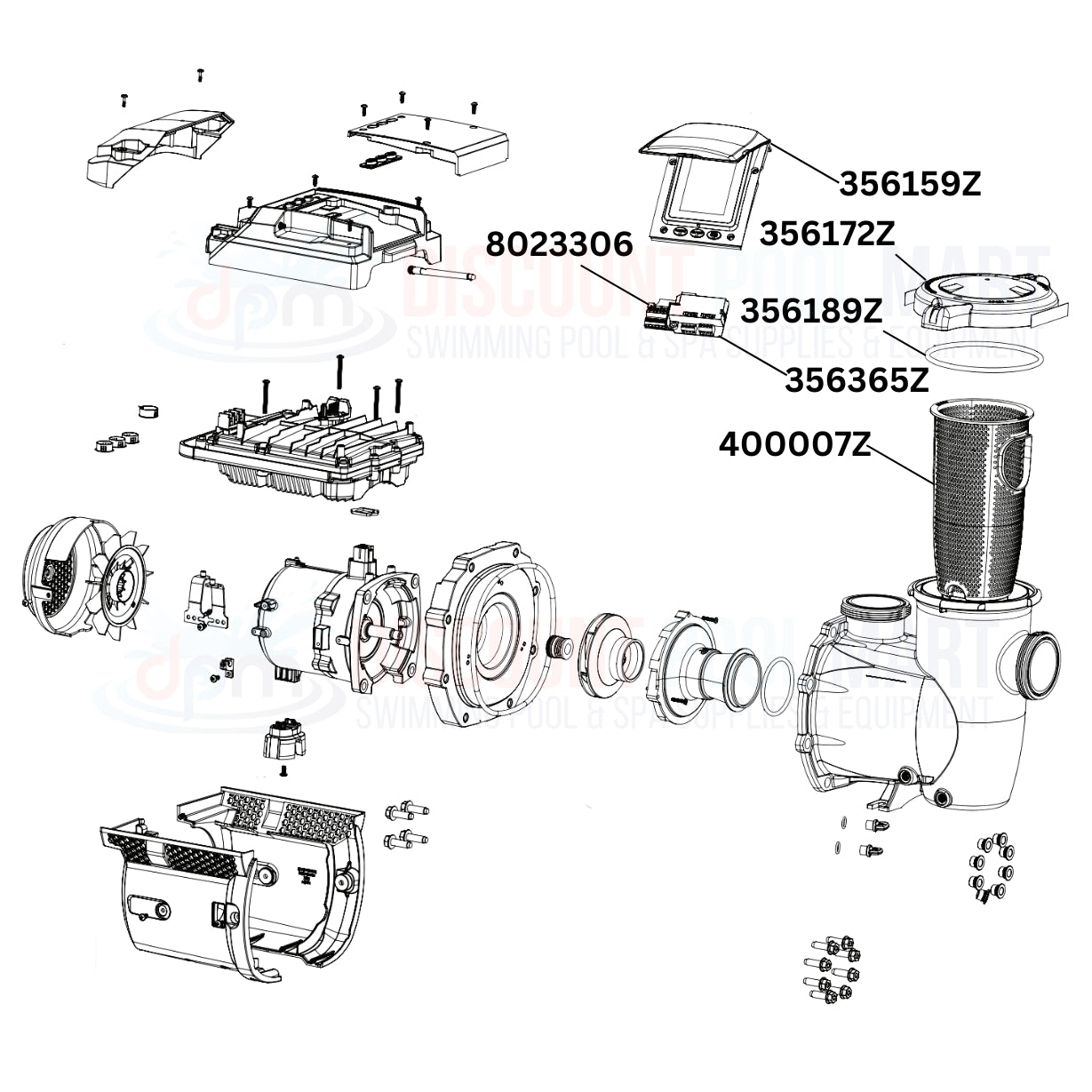 Pentair Intelliflo3 VSF Pump Replacement Parts Diagram