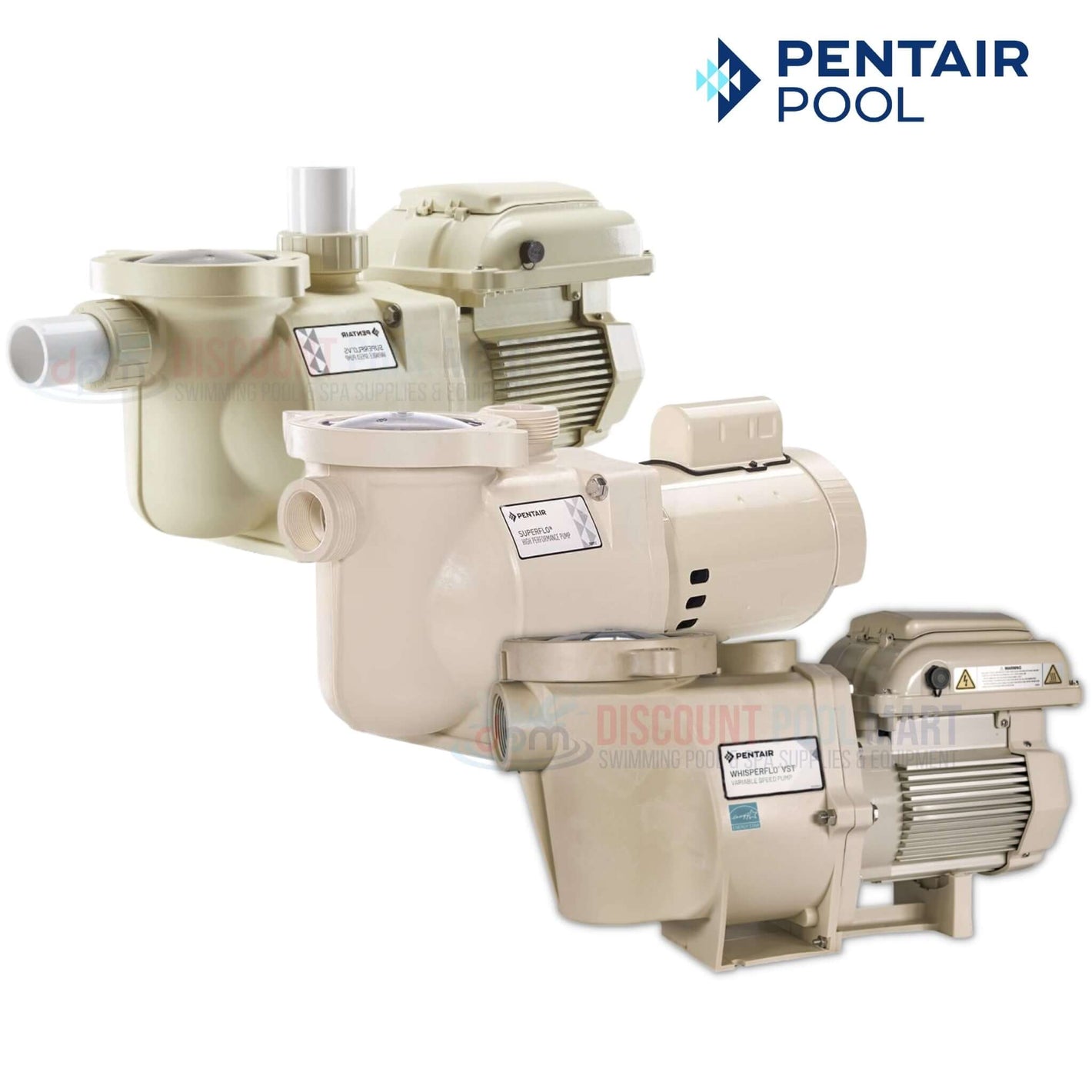 Pentair Pumps collection available at Discount Pool Mart (DPM) for efficient pool maintenance and quality circulation.