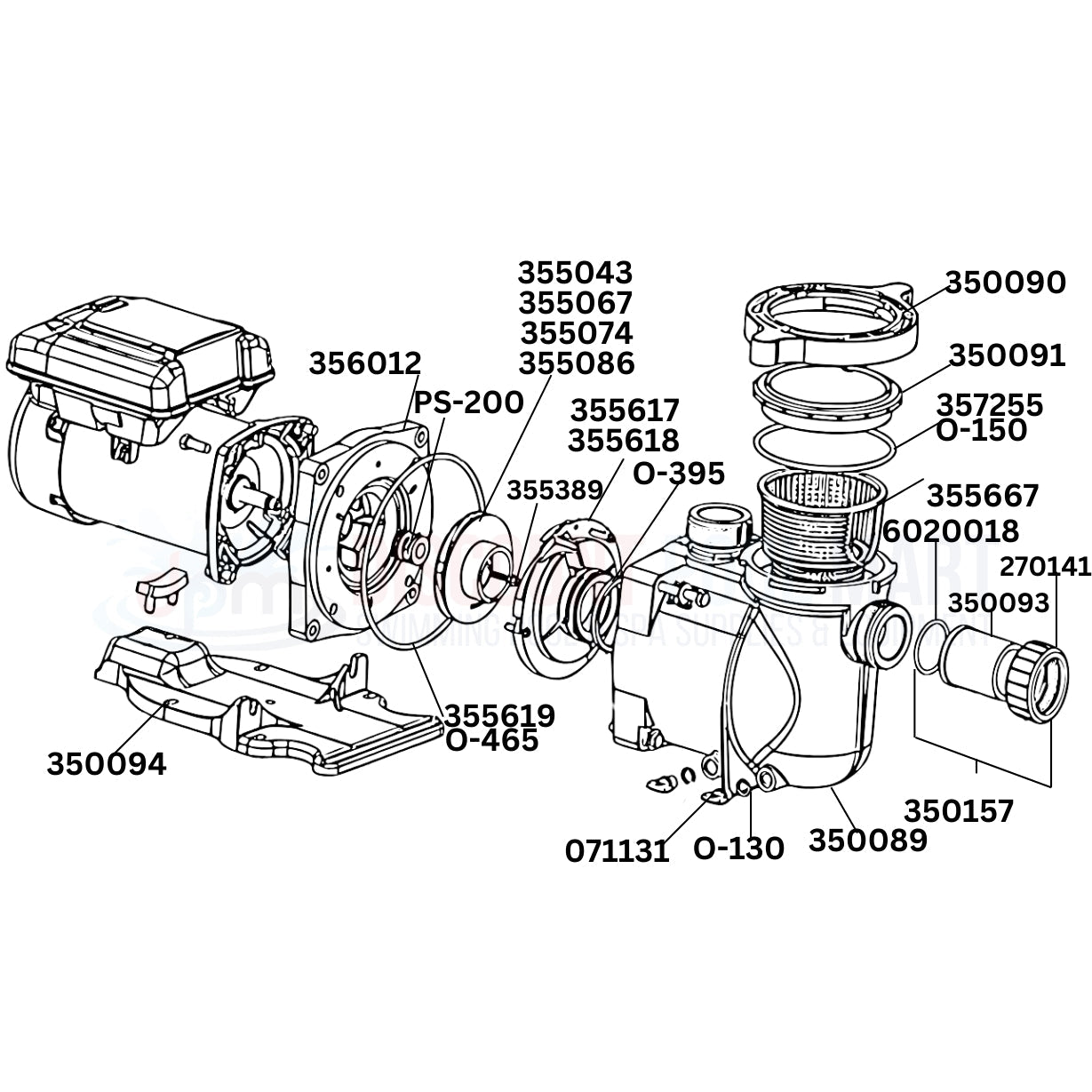 Pentair SuperFlo VST Pump Replacement Parts Diagram