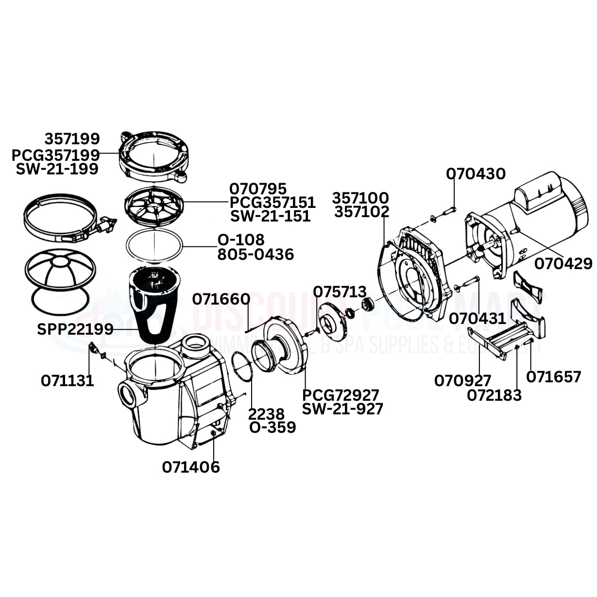 Pentair WhisperFlo VST Pump Replacement Parts Diagram