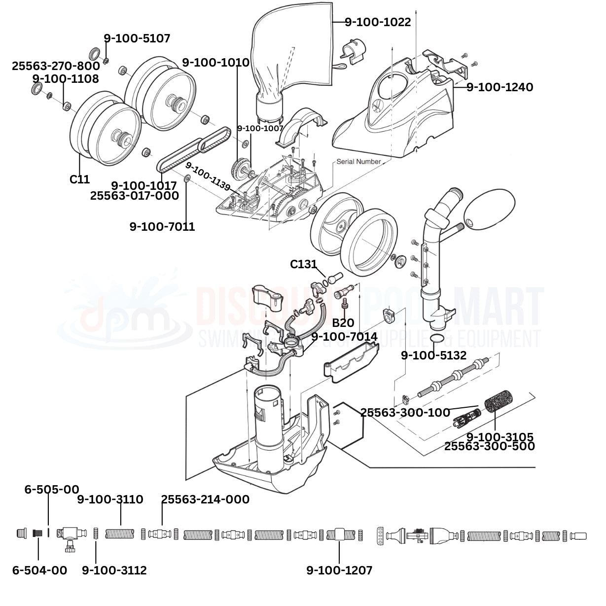 Polaris TR36P Cleaner Replacement Parts Diagram