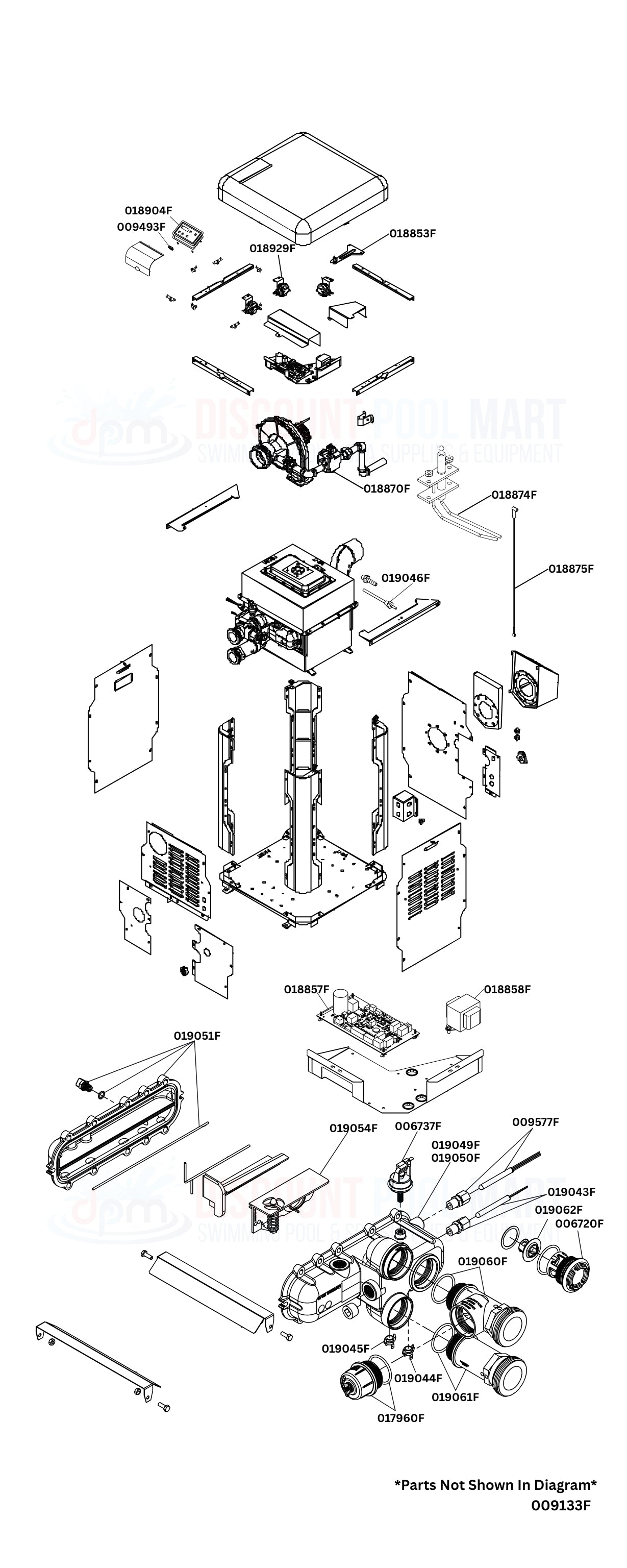Raypak Avia NiTek 264K BTU 018044 Heater Replacement Parts Diagram
