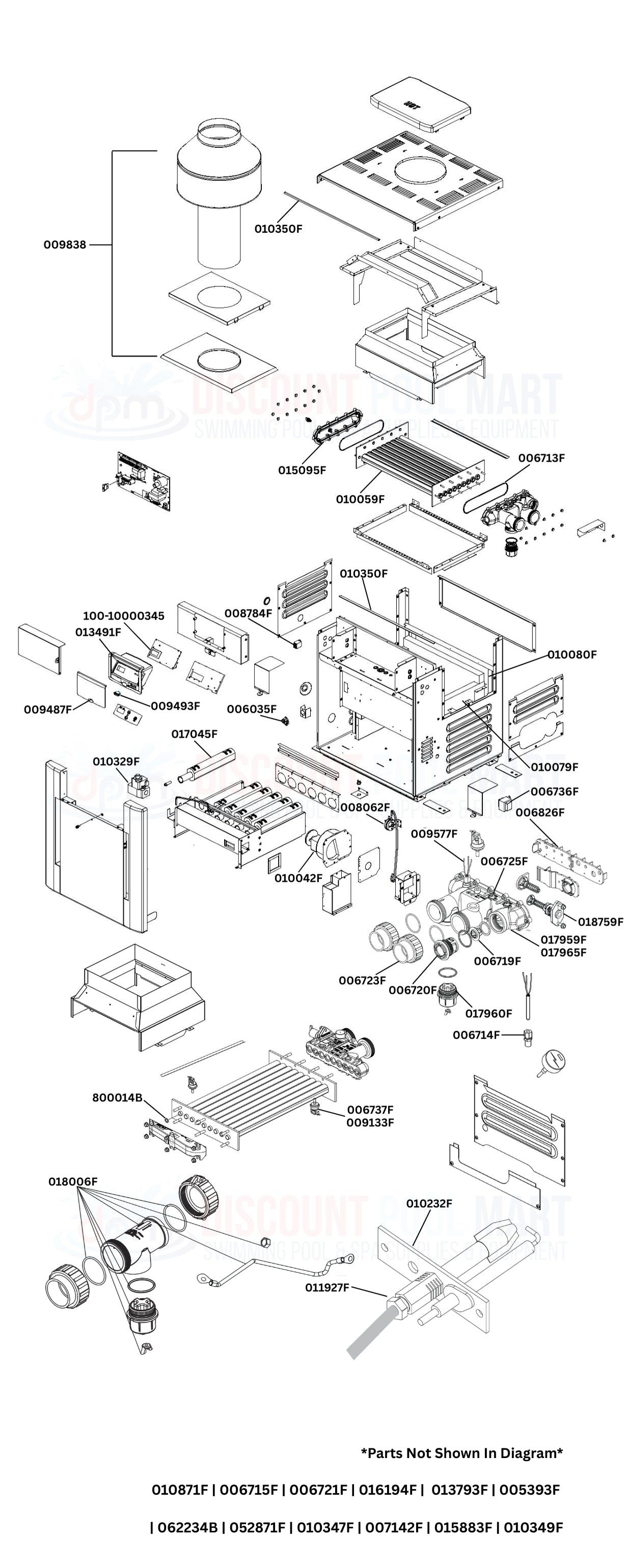 Raypak Digital Low NOx ASME 017705 207A Heater Replacement Parts Diagram