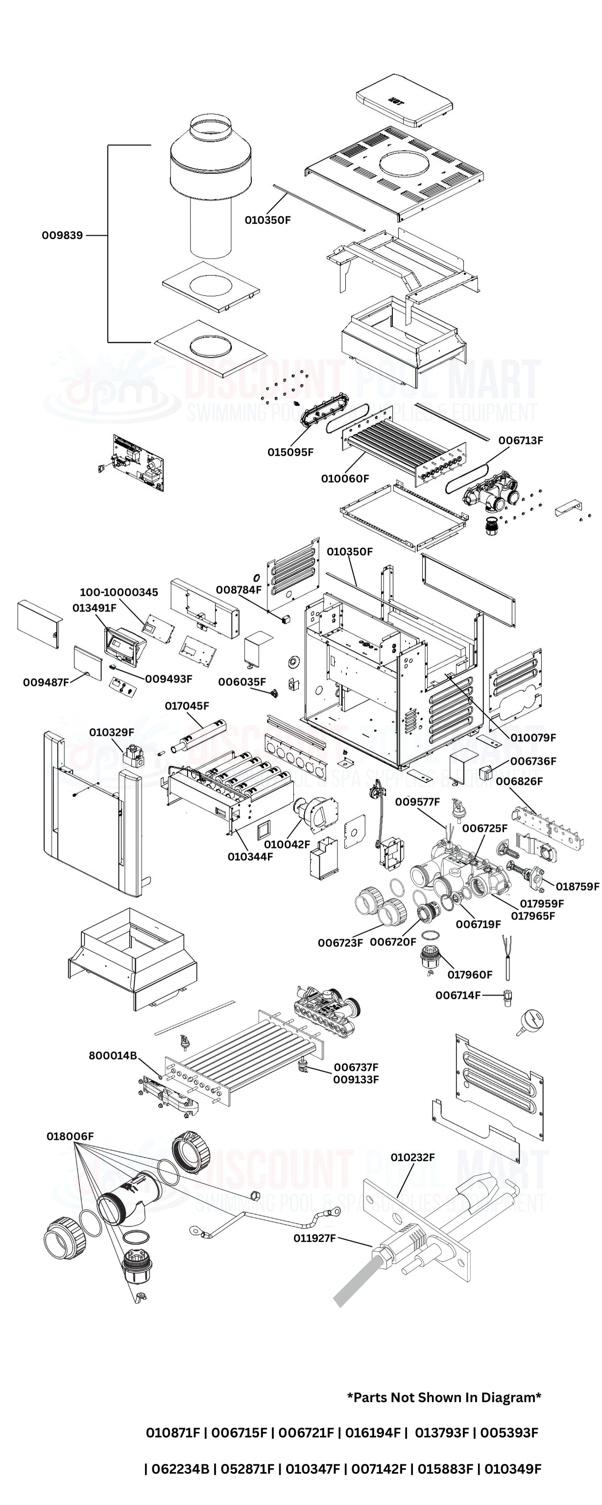 Raypak Digital Low NOx ASME 017706 267A Heater Replacement Parts Diagram