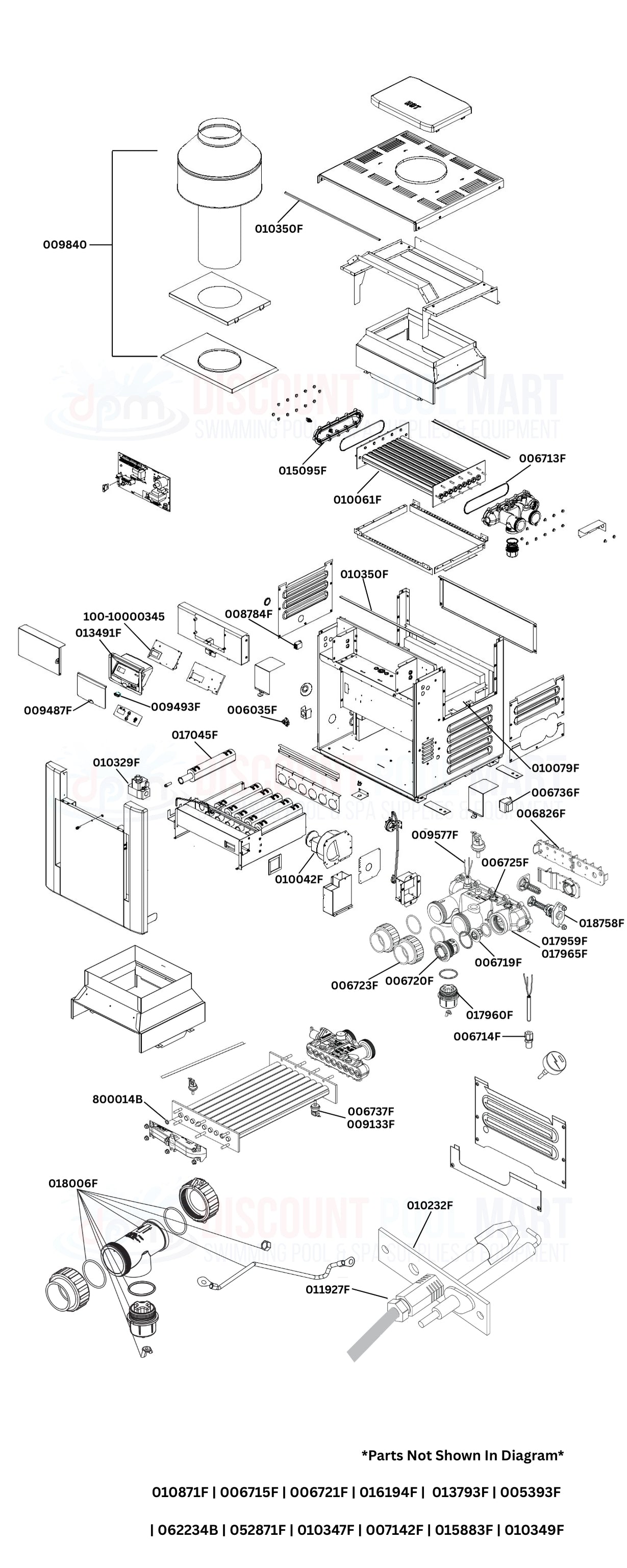 Raypak Digital Low NOx ASME 017707 337A Heater Replacement Parts Diagram