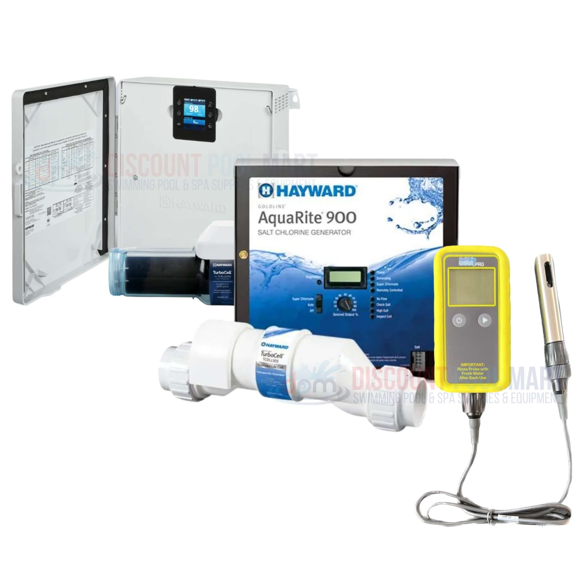 AquaRite 900 Salt Chlorine Generator from Discount Pool Mart DPM for effective pool sanitization and maintenance.